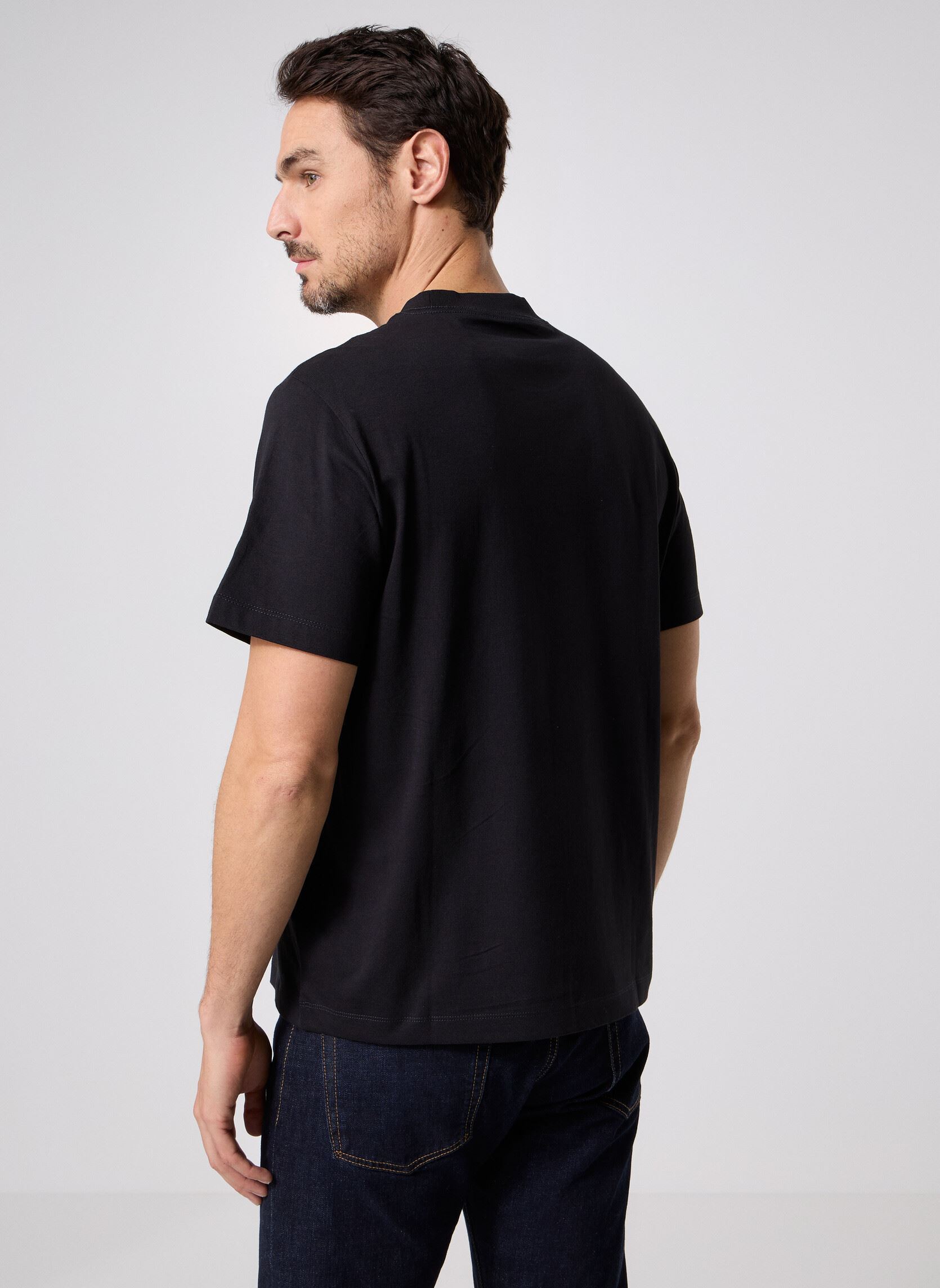 Kurzarm-T-Shirts Ss Hero Monologo Tee LV04RB862G herren schwarz Calvin Klein Jeans Kurzarm-T-Shirts Ss Hero Monologo Tee LV04RB862G herren schwarz Black