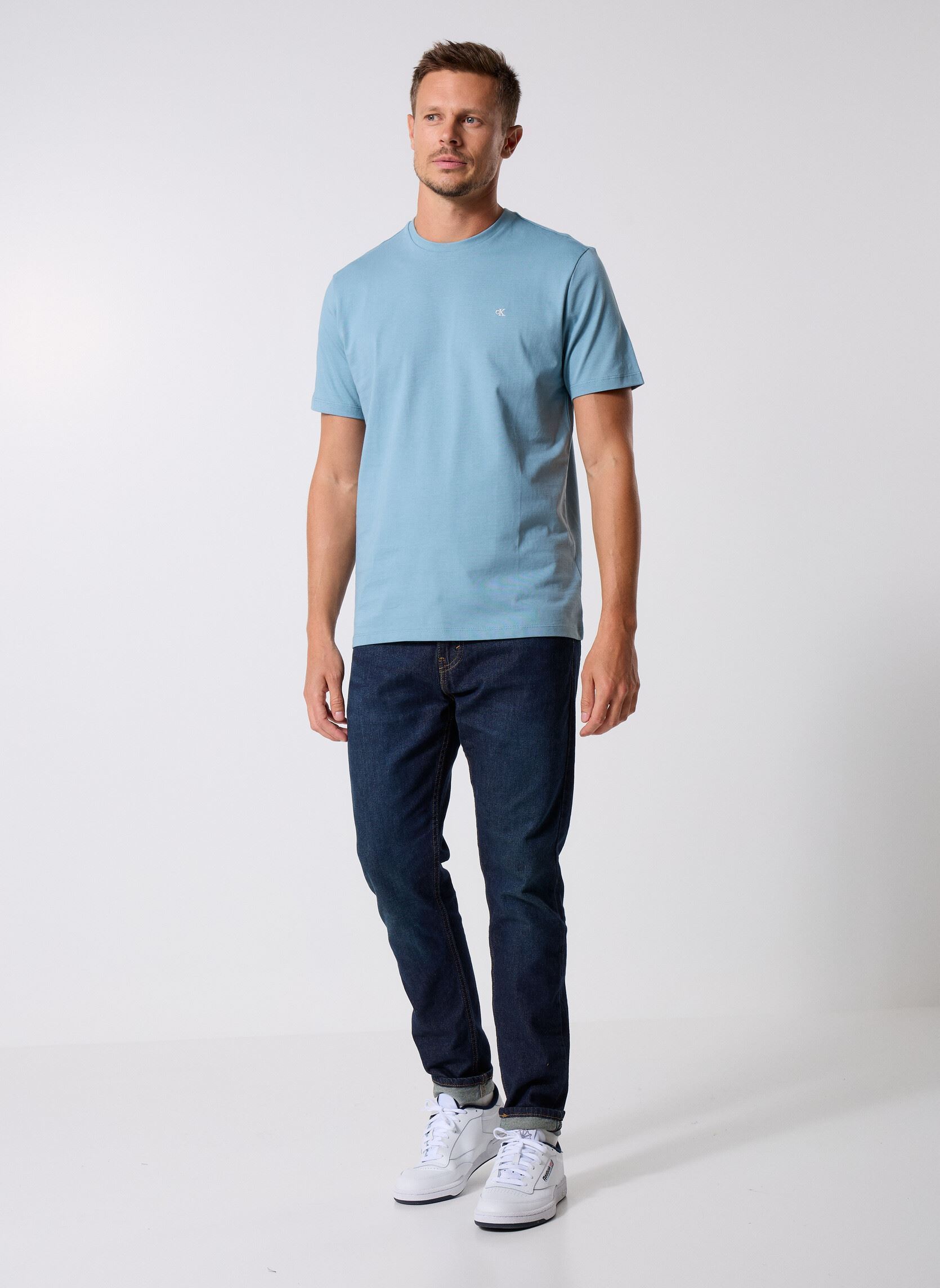 Tee-shirts manches courtes Ss Classic Monogram LV04RD254G homme vert Calvin Klein Jeans Tee-shirts manches courtes Ss Classic Monogram LV04RD254G homme vert GREEN