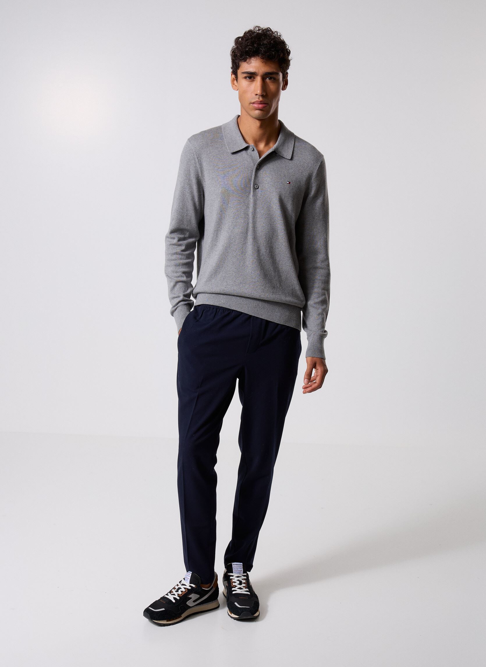 Pulls Pima Org Ctn Cashmer MW0MW36519 homme gris Tommy Hilfiger Pulls Pima Org Ctn Cashmer MW0MW36519 homme gris GREY