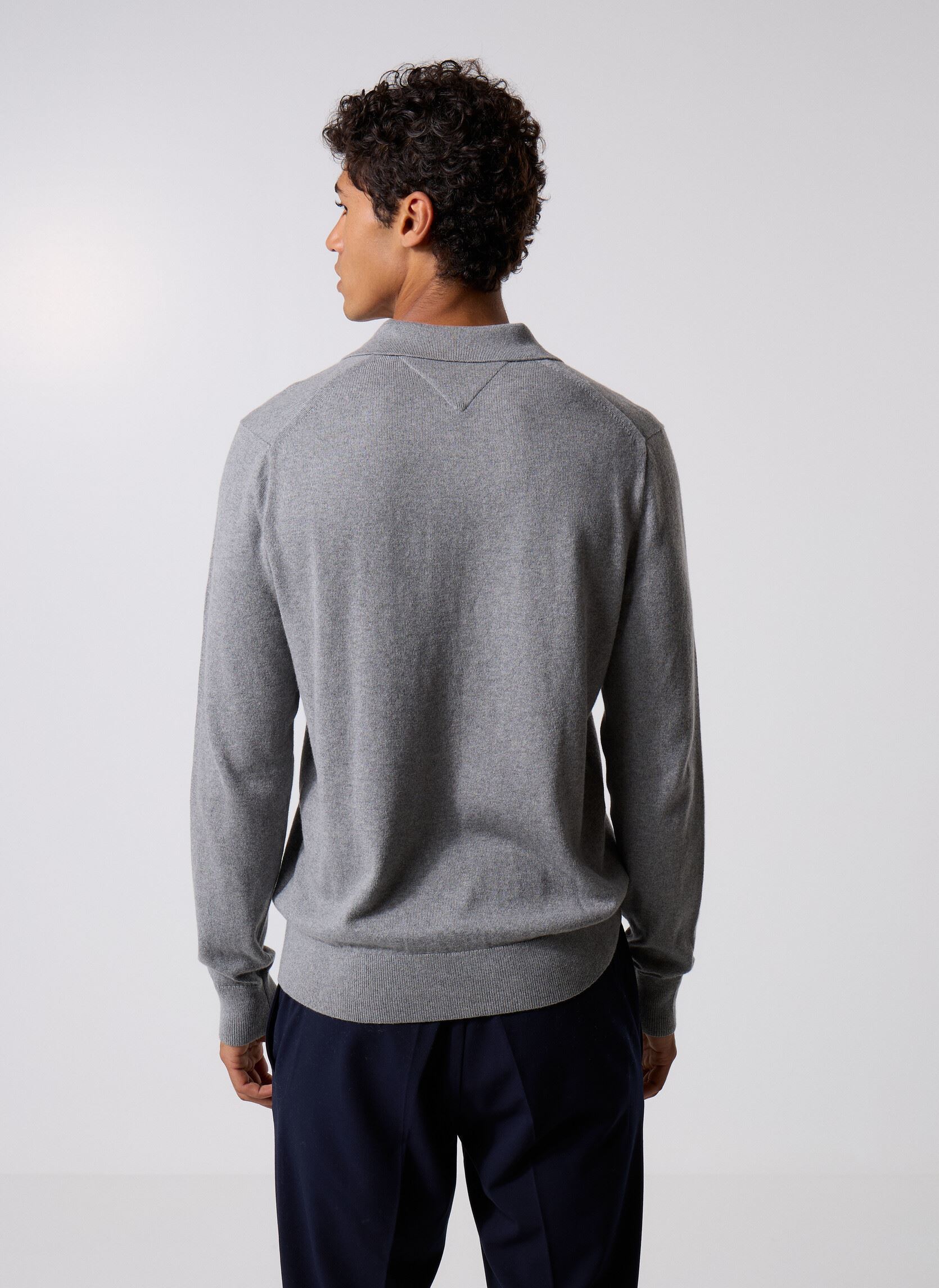 Pulls Pima Org Ctn Cashmer MW0MW36519 homme gris Tommy Hilfiger Pulls Pima Org Ctn Cashmer MW0MW36519 homme gris GREY