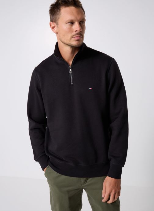 Tommy Hilfiger Sweats zippés Essential Fleece 1/4 MW0MW37233 homme noir