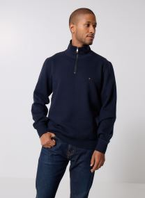 Sweats zippés Essential Fleece 1/4 MW0MW37233 homme bleu Tommy Hilfiger Sweats zippés Essential Fleece 1/4 MW0MW37233 homme bleu NAVY BLUE