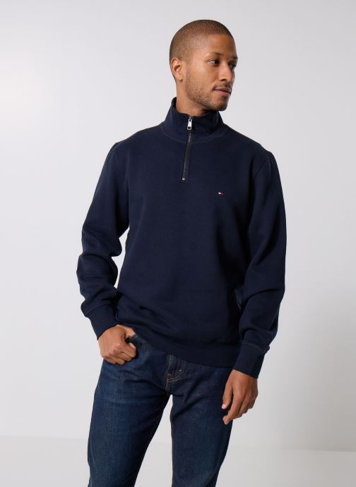 Tommy Hilfiger Sweats zippés Essential Fleece 1/4 MW0MW37233 homme bleu