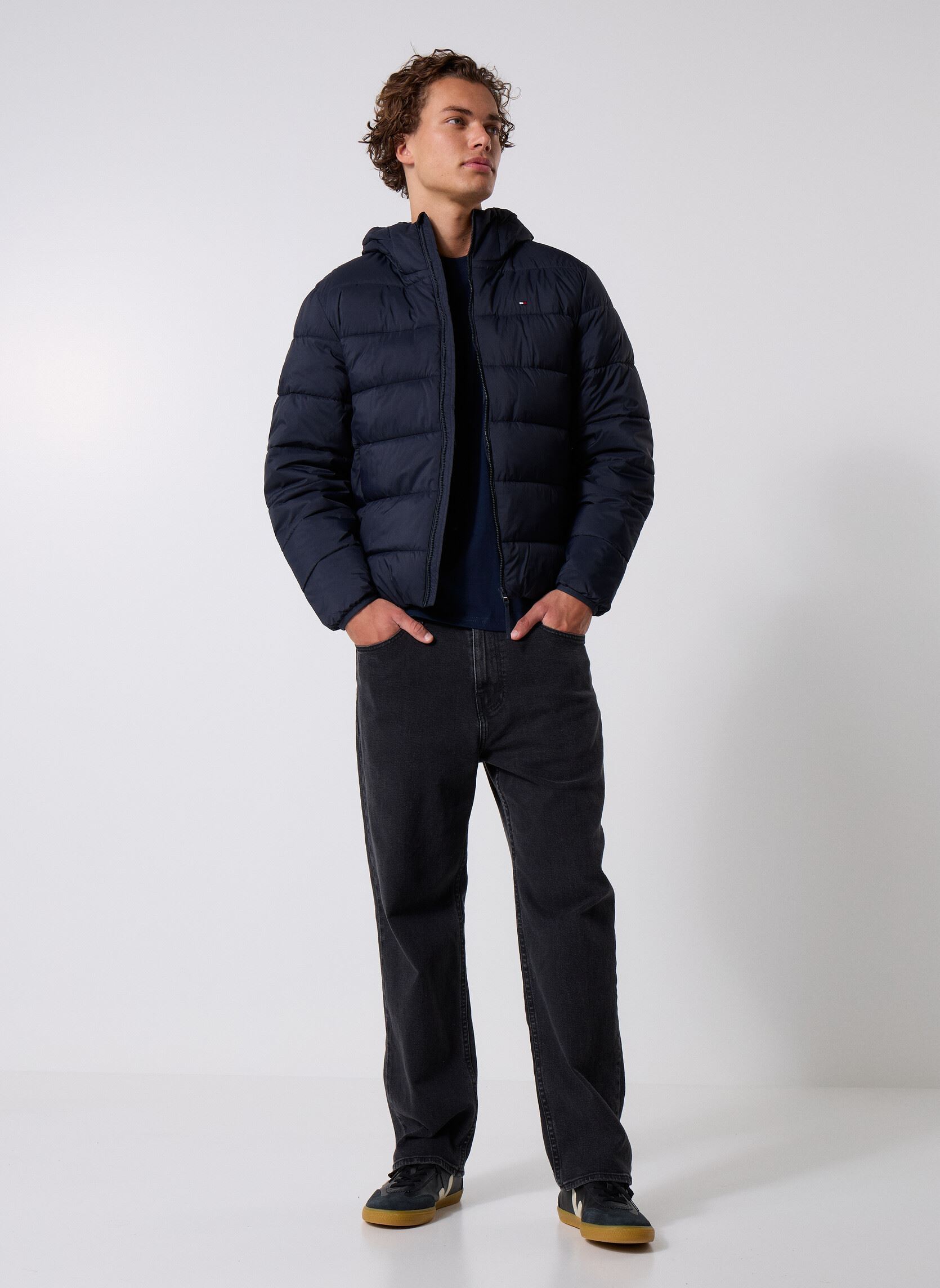 Daunenjacken Mid Weight Hooded Ja MW0MW41983 herren blau Tommy Hilfiger Daunenjacken Mid Weight Hooded Ja MW0MW41983 herren blau BLUE