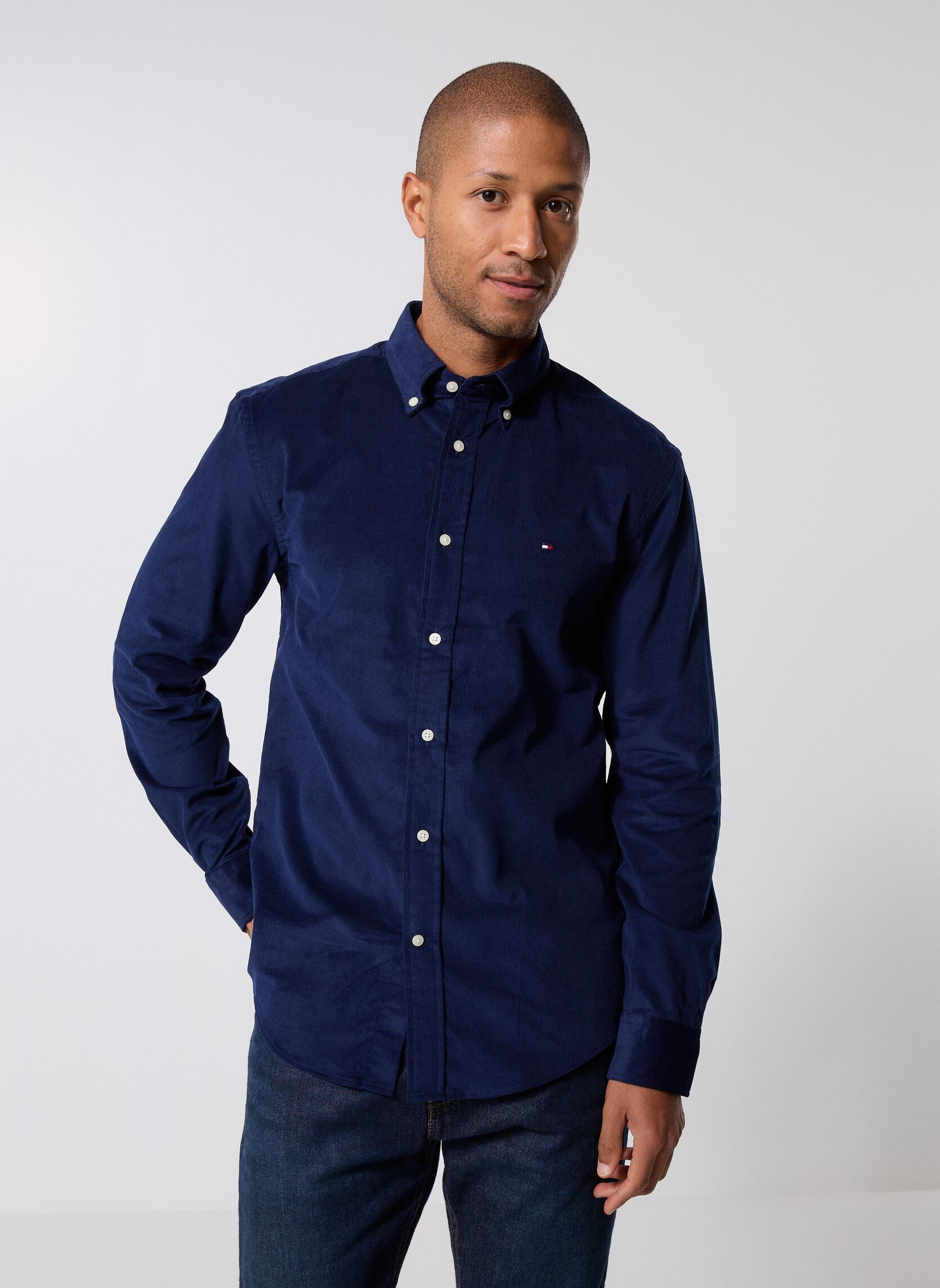 Chemise droite signature col américain - vue 9