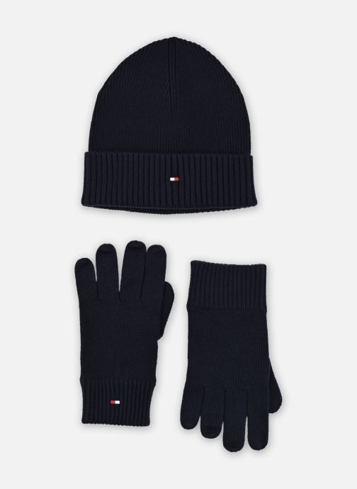 Tommy Hilfiger Handschoenen Th Flag Beanie & Glo AM0AM13806 heren blauw