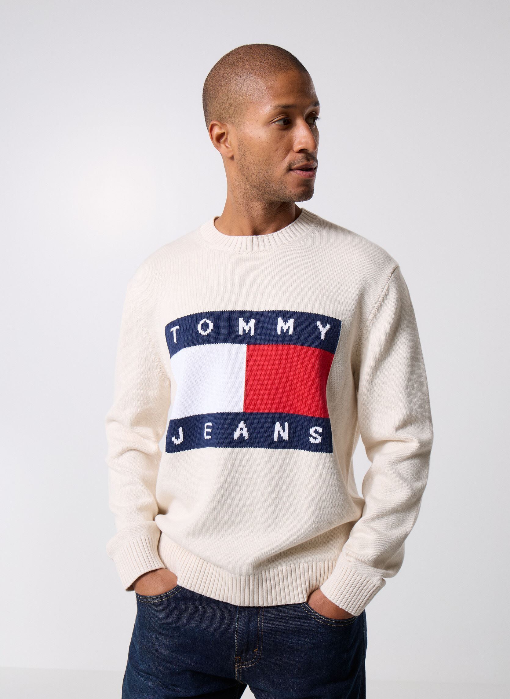 Pull droit drapeau signature - vue 4