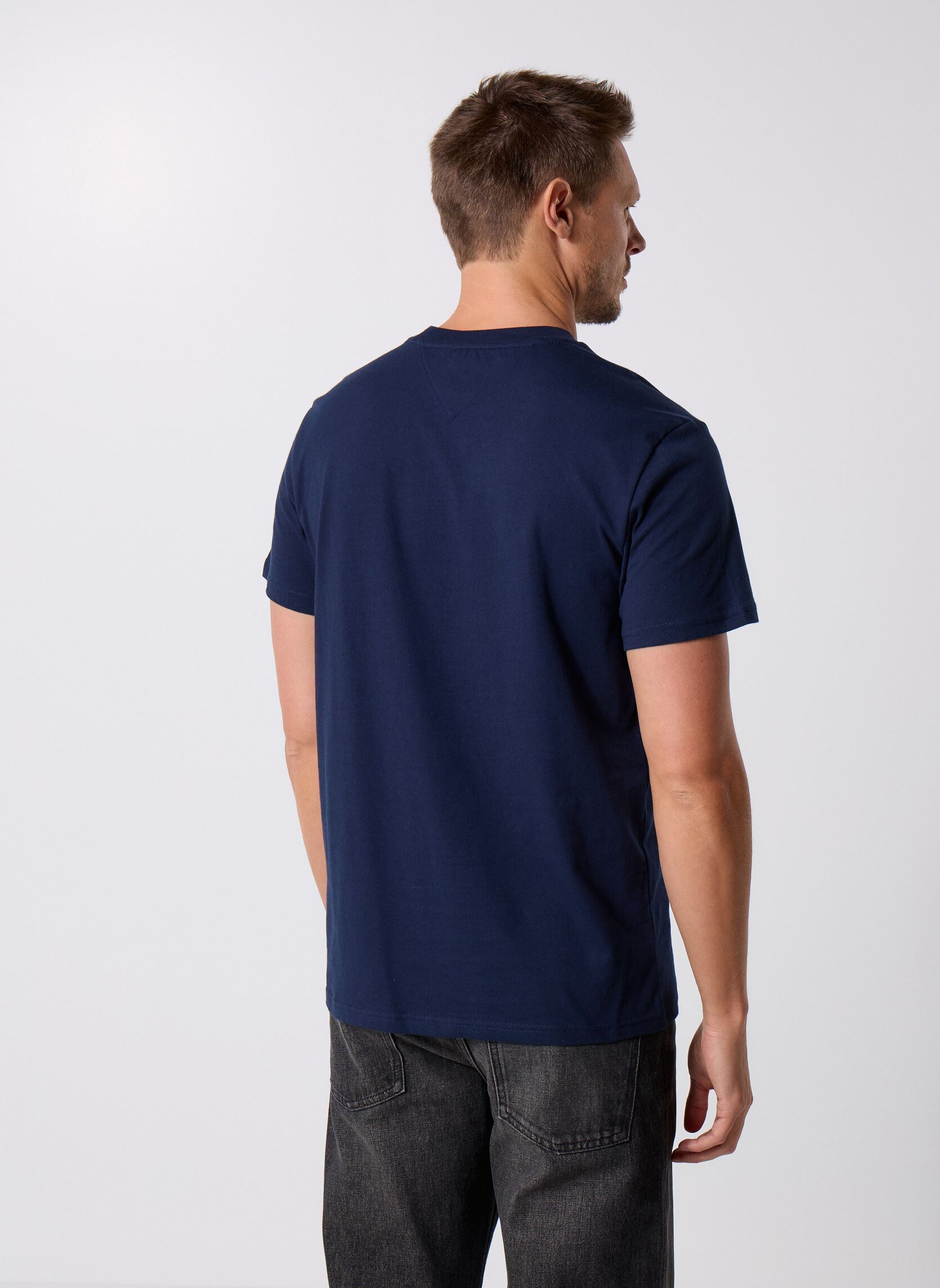 Kurzarm-T-Shirts Tjm Slim Rwb Flag Te DM0DM21977 herren blau Tommy Jeans Kurzarm-T-Shirts Tjm Slim Rwb Flag Te DM0DM21977 herren blau BLUE
