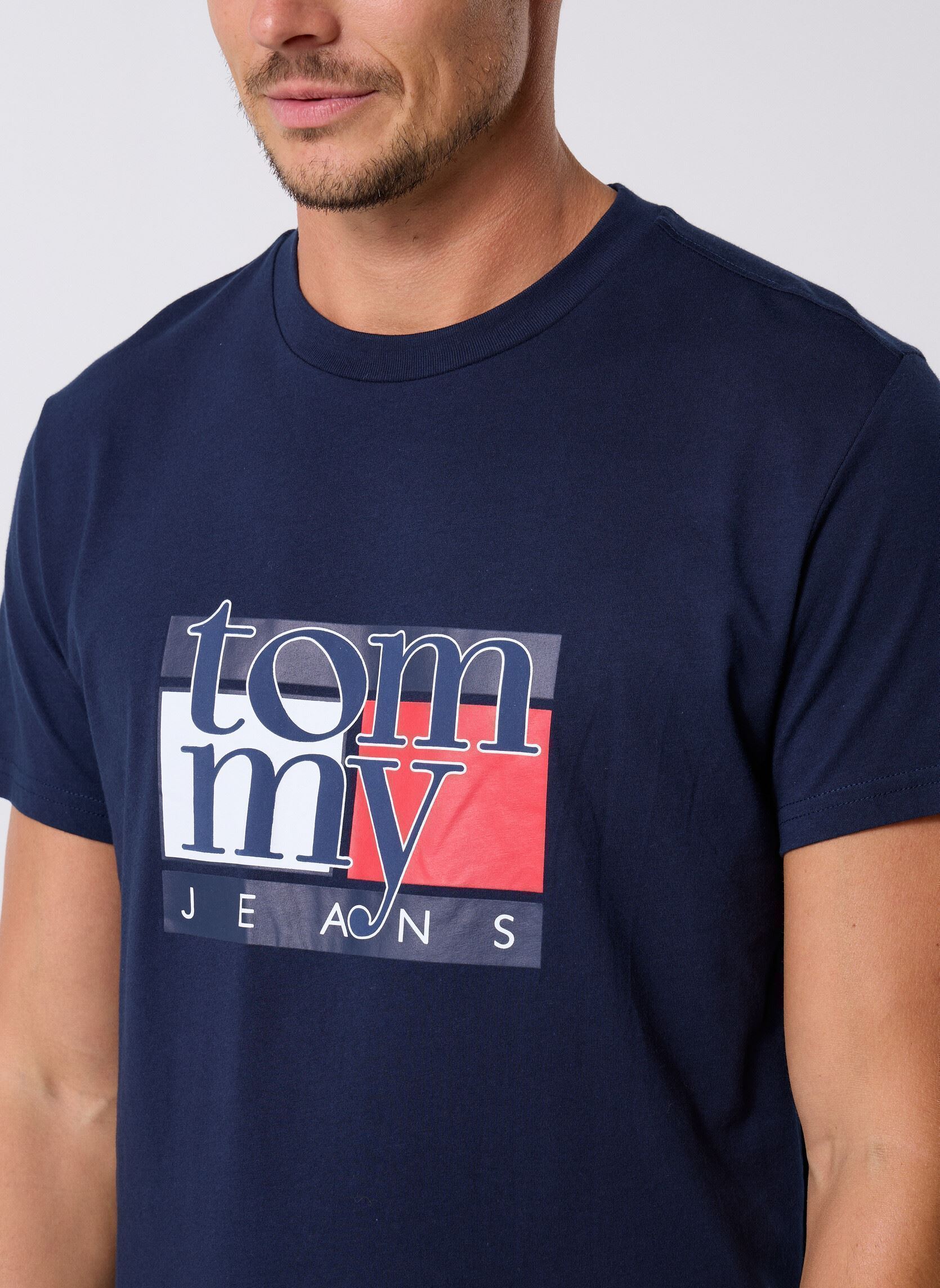 Kurzarm-T-Shirts Tjm Slim Rwb Flag Te DM0DM21977 herren blau Tommy Jeans Kurzarm-T-Shirts Tjm Slim Rwb Flag Te DM0DM21977 herren blau BLUE