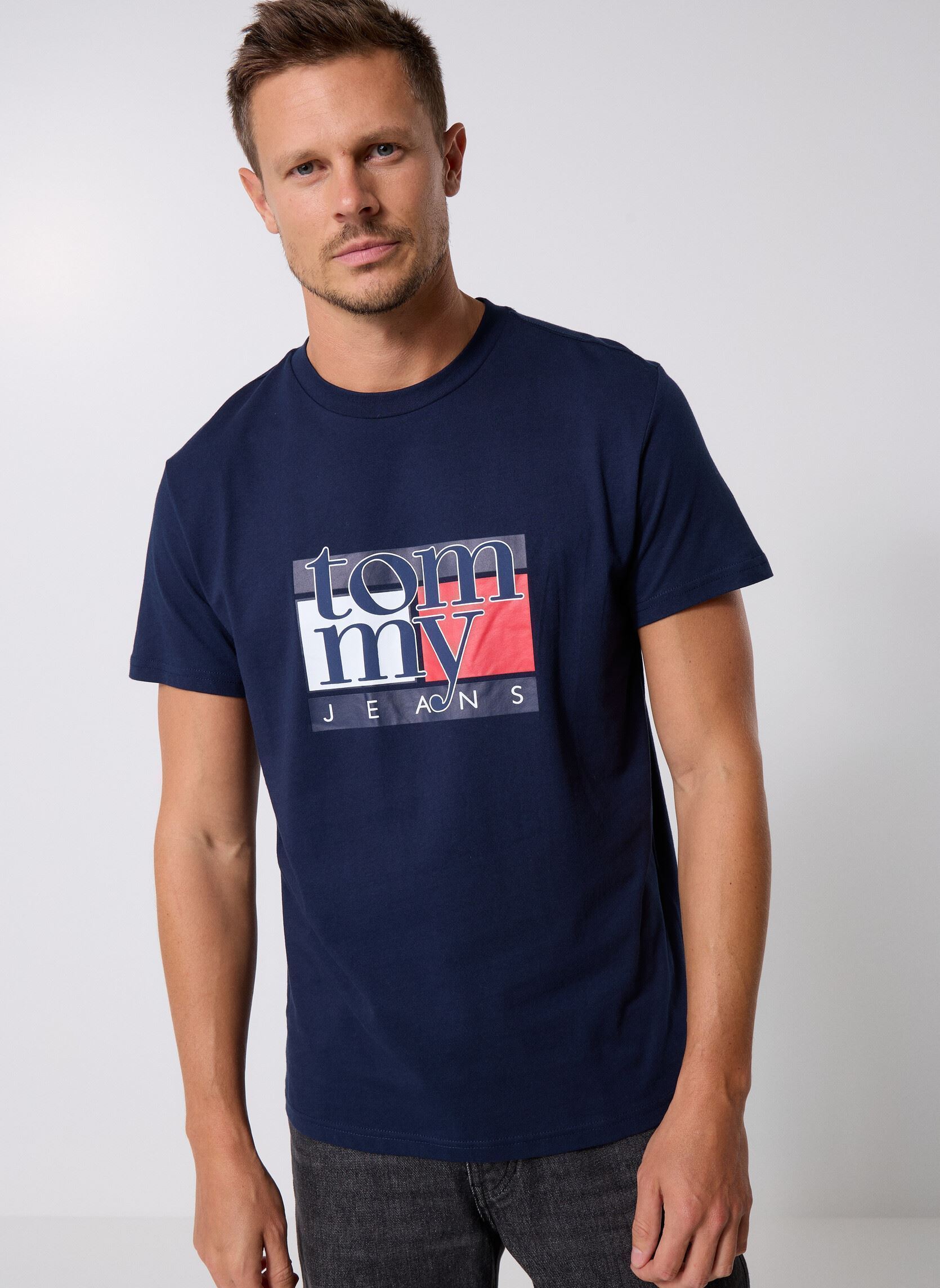 Vêtements Tommy Jeans Tjm Slim Rwb Flag Te DM0DM21977 pour Accessoires