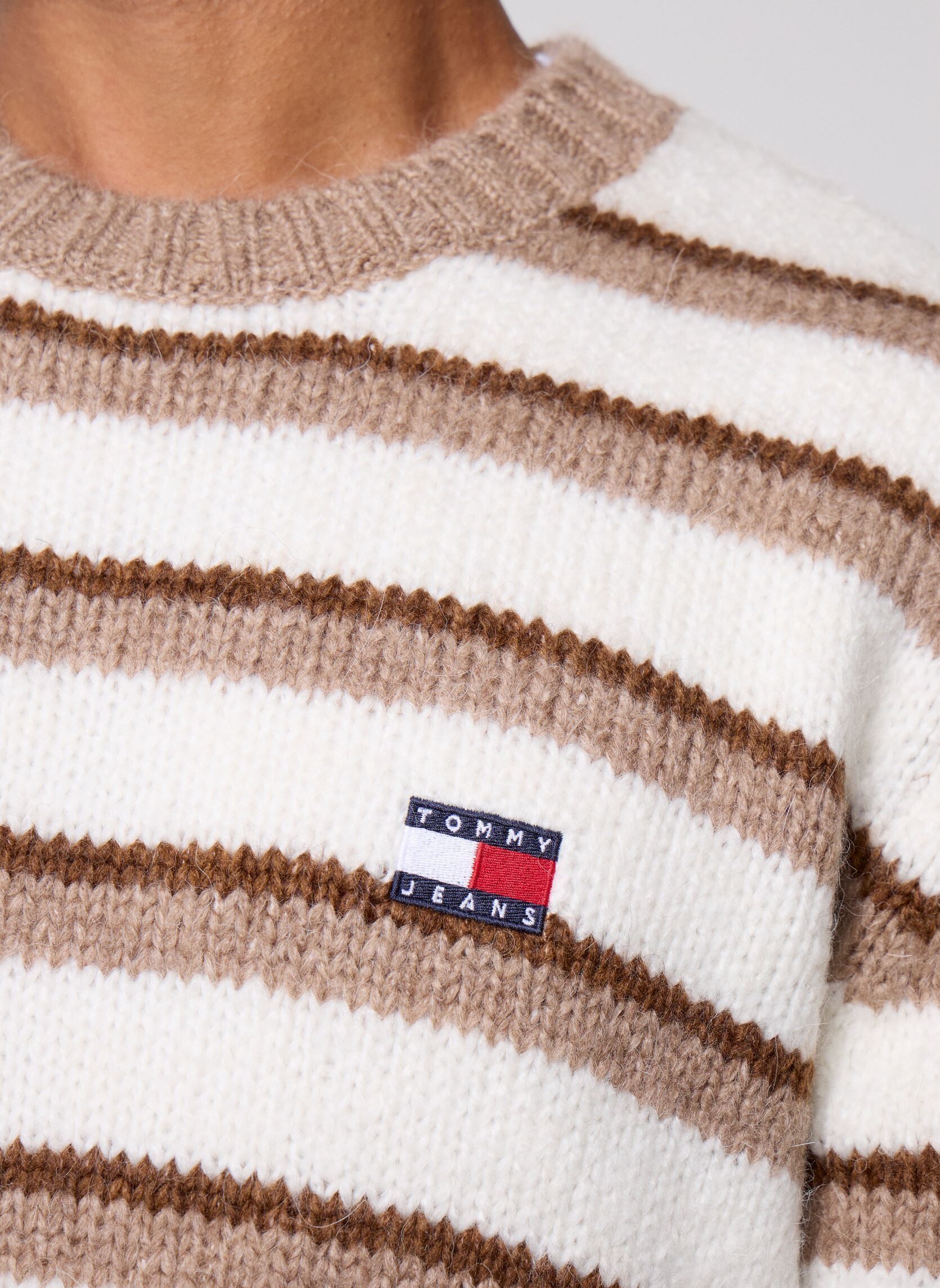 Pullover Tjm Reg Brshd Strpe DM0DM22109 herren beige Tommy Jeans Pullover Tjm Reg Brshd Strpe DM0DM22109 herren beige BEIGE