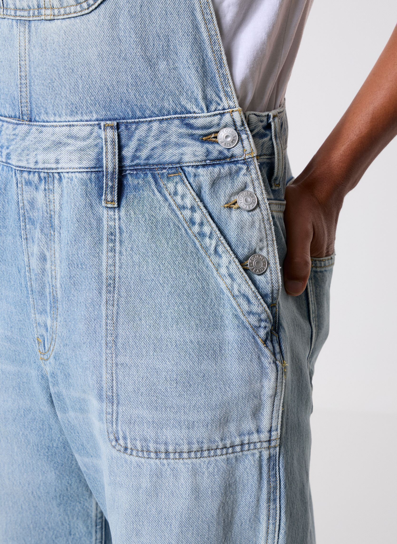 Broeken Mia Rlxd Dungaree Ex DW0DW21637 heren blauw Tommy Jeans Broeken Mia Rlxd Dungaree Ex DW0DW21637 heren blauw DENIM