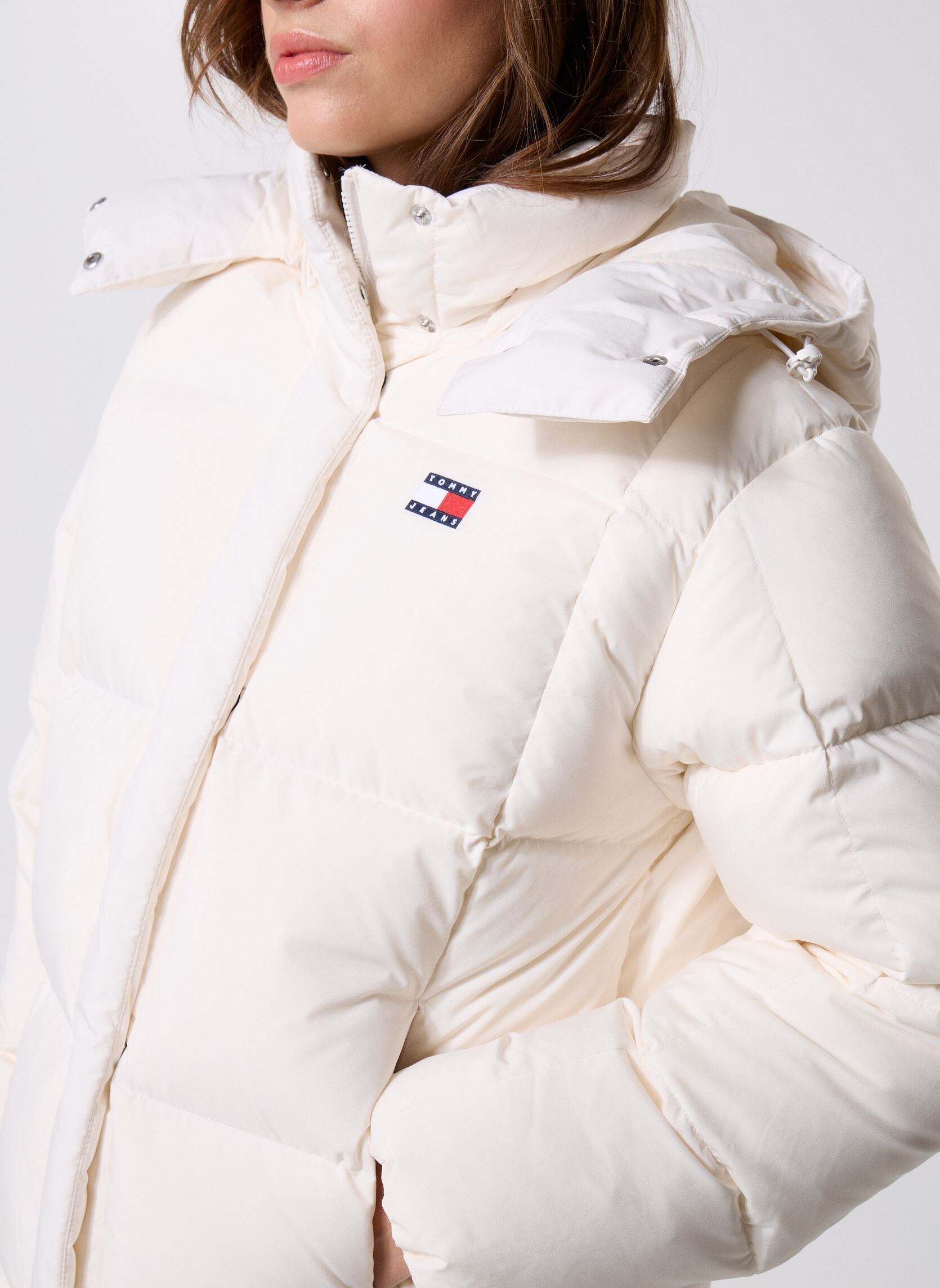 Gewatteerde jassen Tjw Alaska Grid Down DW0DW21623 dames wit Tommy Jeans Gewatteerde jassen Tjw Alaska Grid Down DW0DW21623 dames wit WHITE