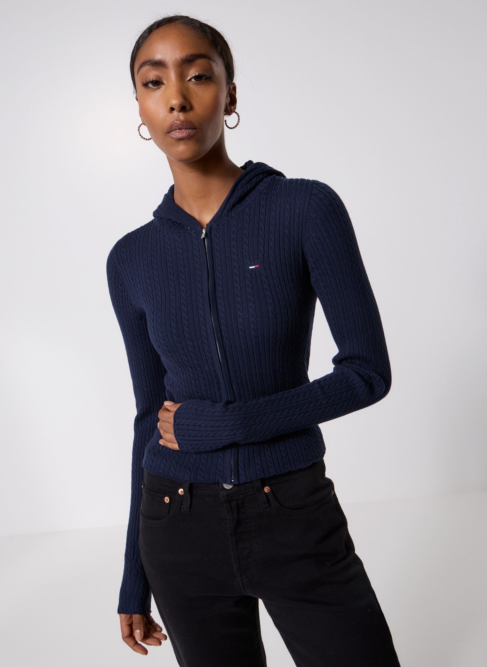 Vêtements Tommy Jeans Tjw Essential Zipper DW0DW21673 pour Femme