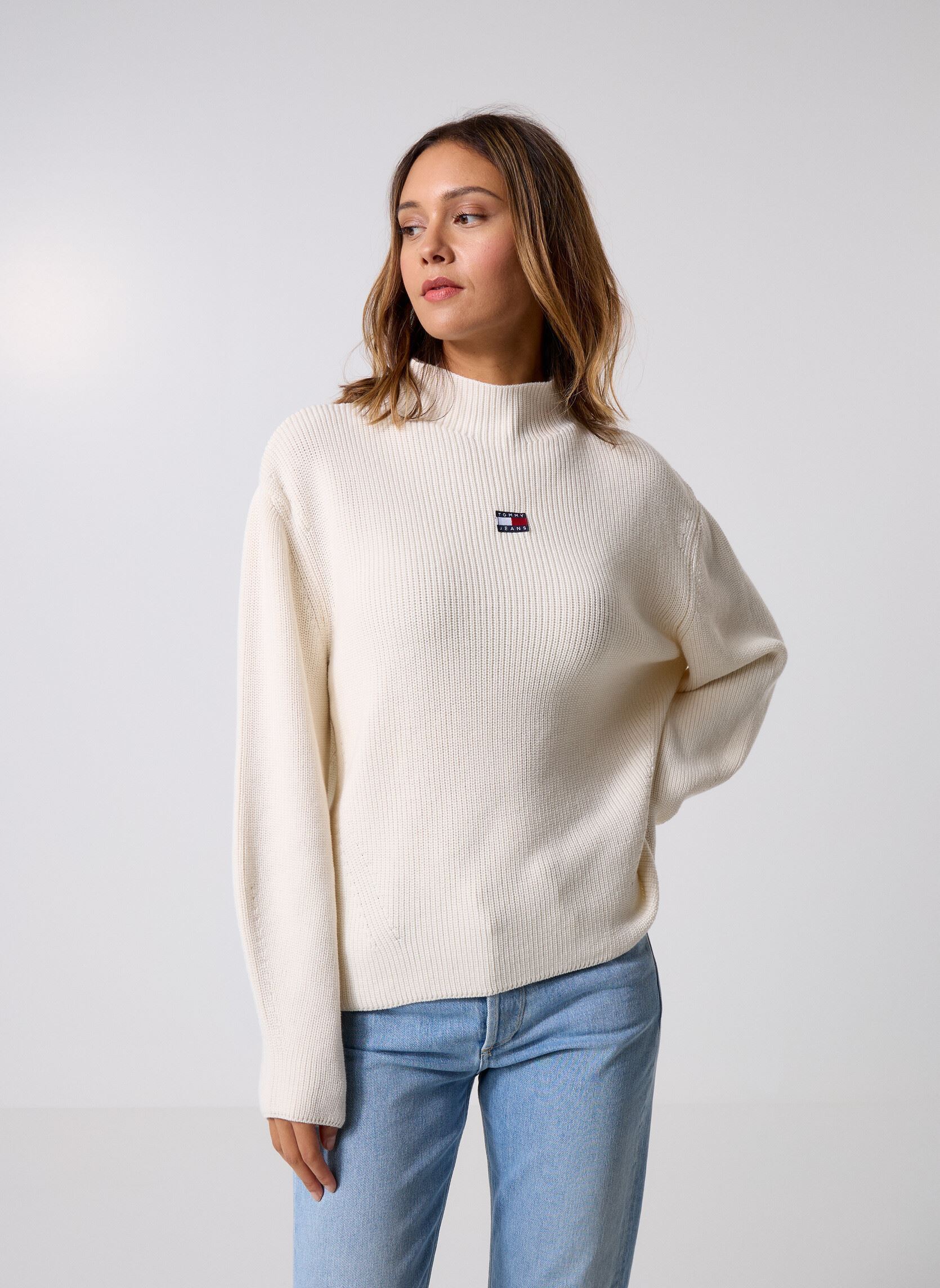 Vêtements Tommy Jeans Tjw Mockneck Badge DW0DW21676 pour Accessoires