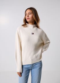Pulls Tjw Mockneck Badge S DW0DW21676 femme blanc Tommy Jeans Pulls Tjw Mockneck Badge S DW0DW21676 femme blanc WHITE