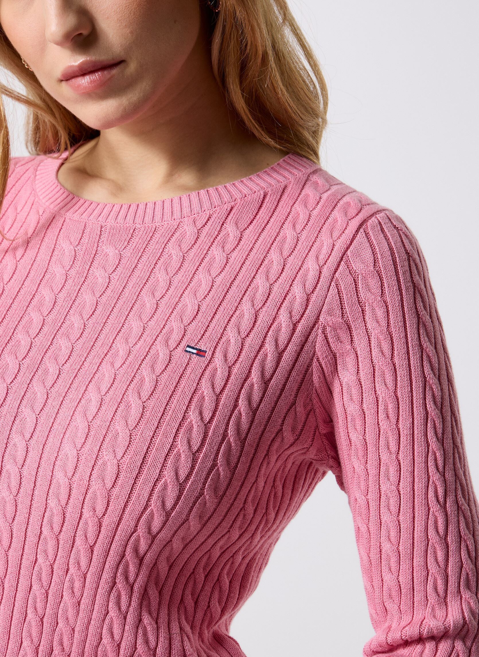 Pulls Tjw Cable Essential DW0DW22165 femme rose Tommy Jeans Pulls Tjw Cable Essential DW0DW22165 femme rose PINK
