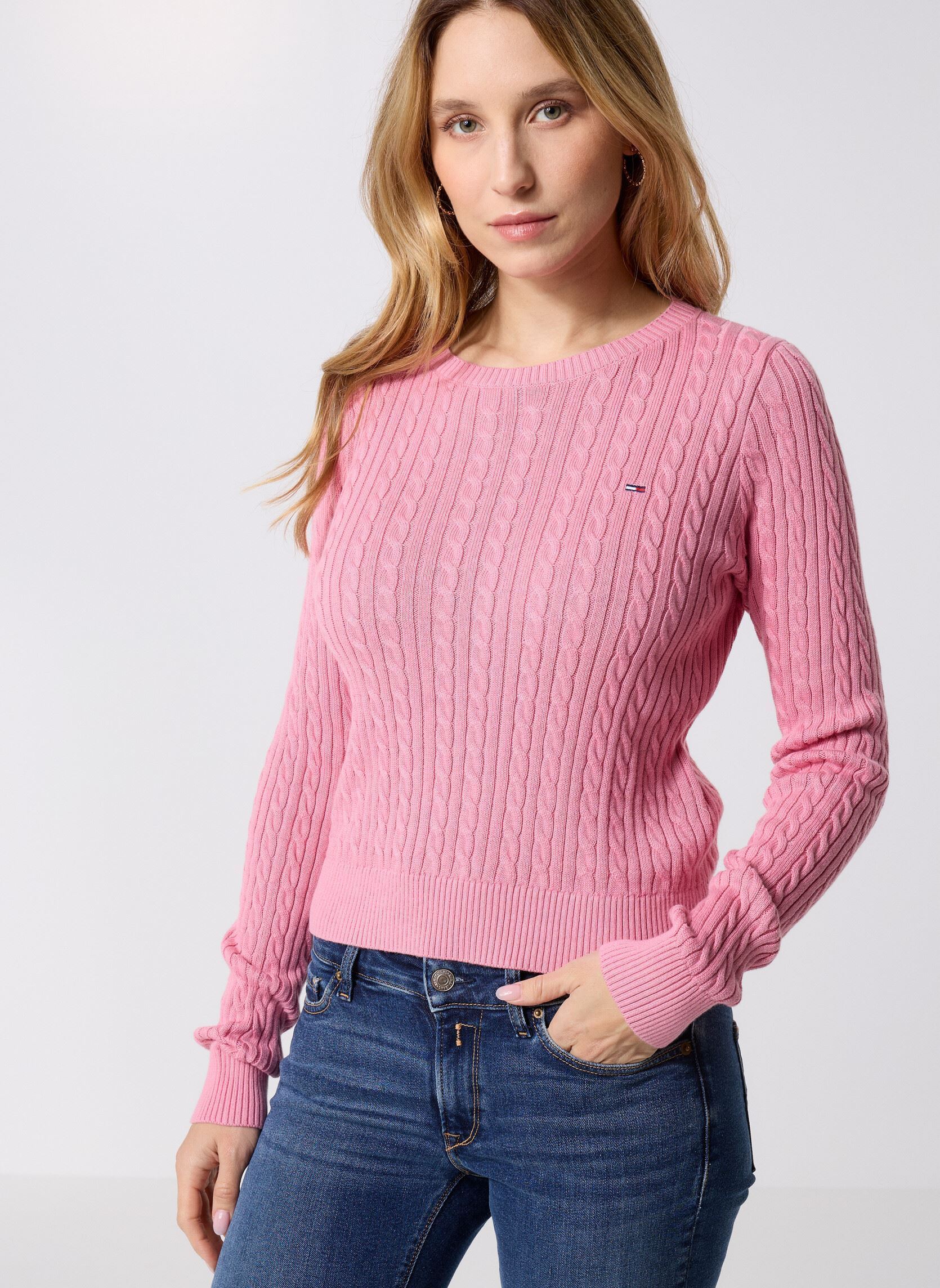 Pull Tommy Jeans Tjw Cable Essential EU - vue 3