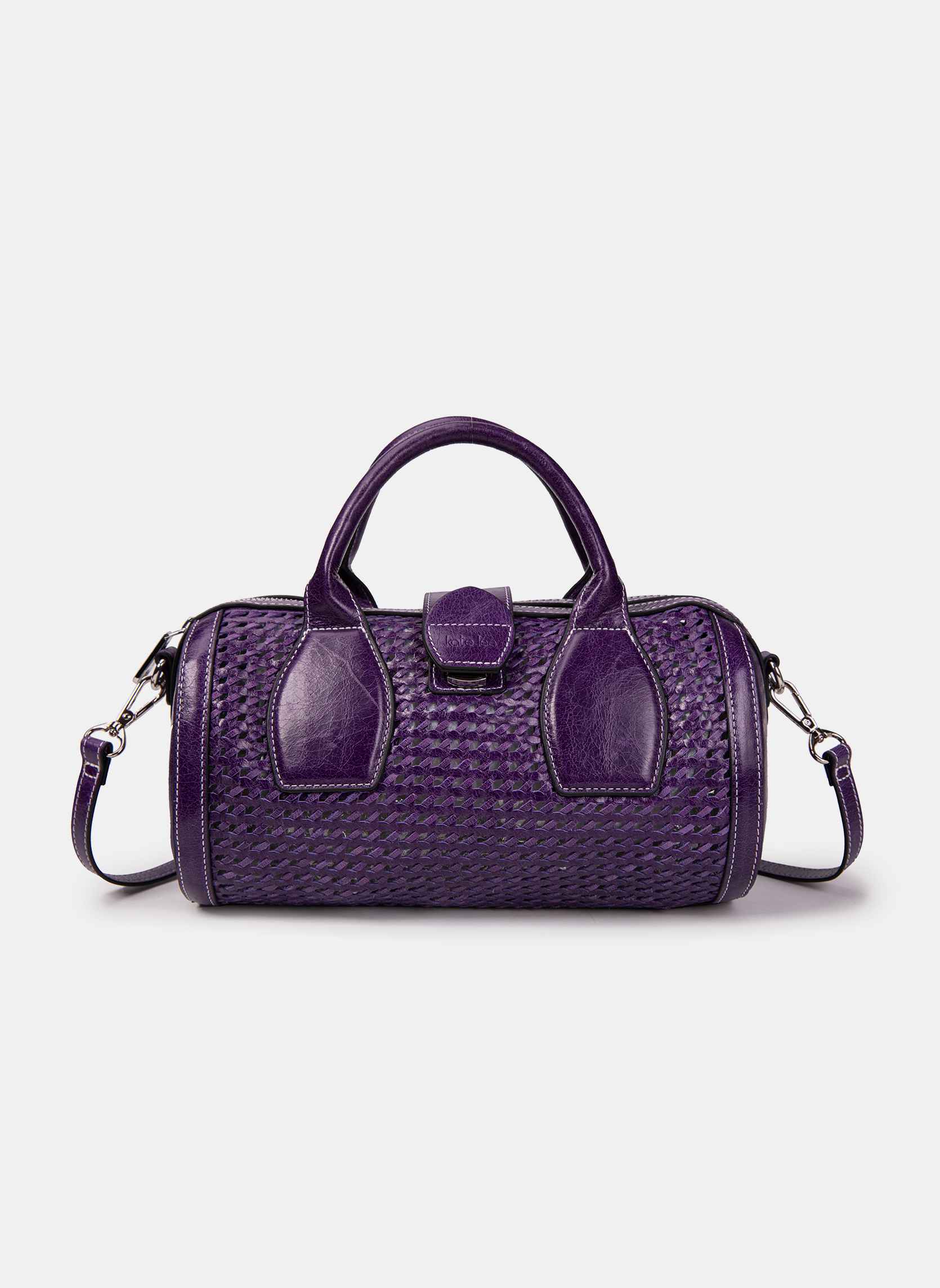 Sac bowling femme - Jim - cuir camel lisse