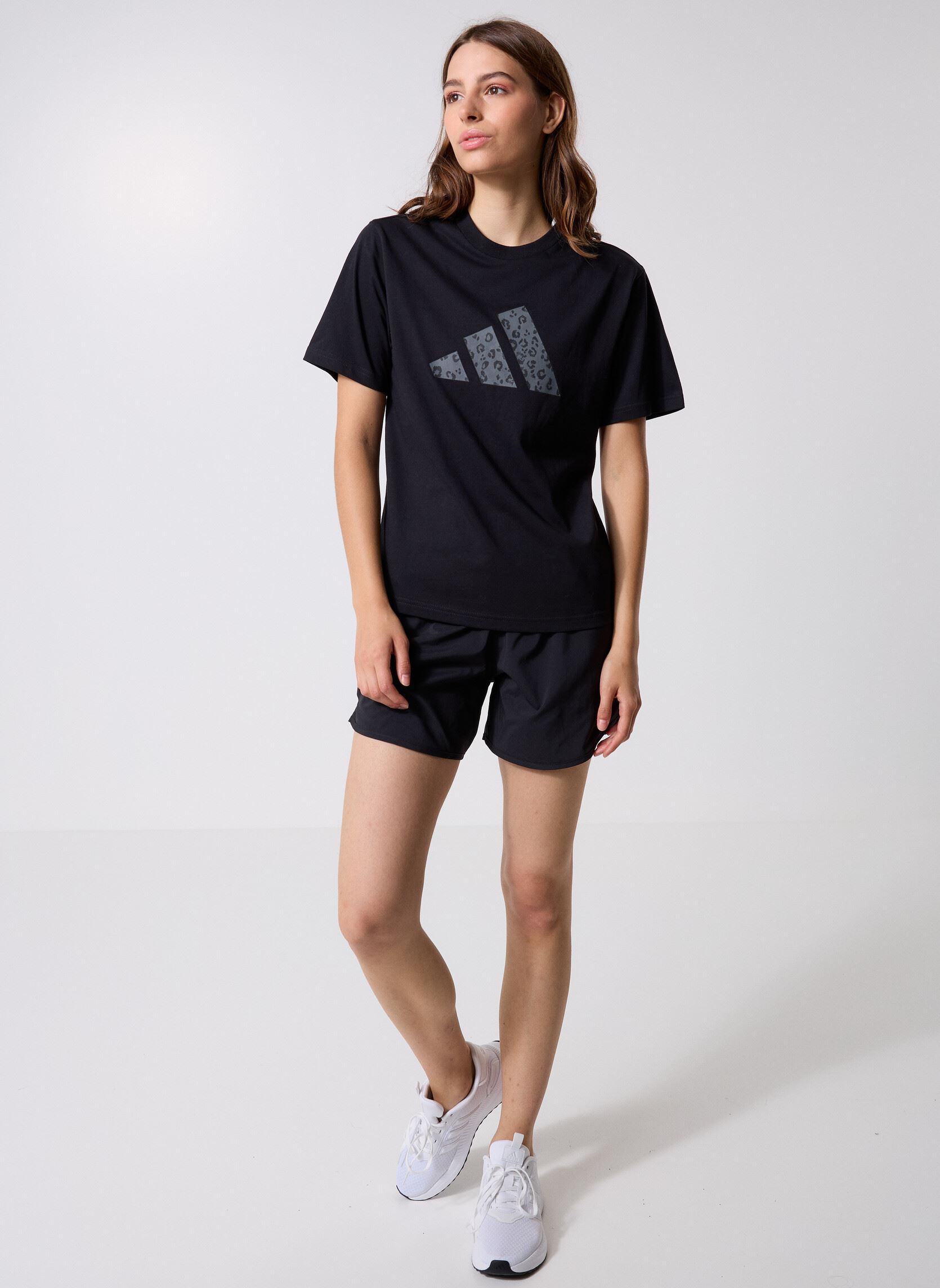Kurzarm-T-Shirts W ANIMAL T damen schwarz adidas sportswear Kurzarm-T-Shirts W ANIMAL T damen schwarz BLACK