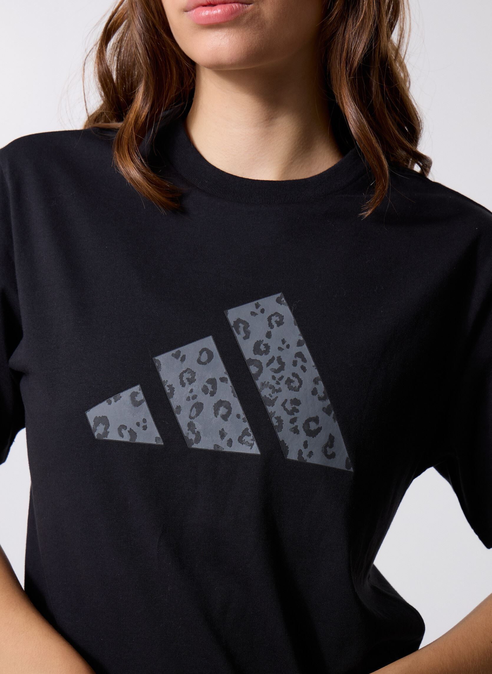 Kurzarm-T-Shirts W ANIMAL T damen schwarz adidas sportswear Kurzarm-T-Shirts W ANIMAL T damen schwarz BLACK