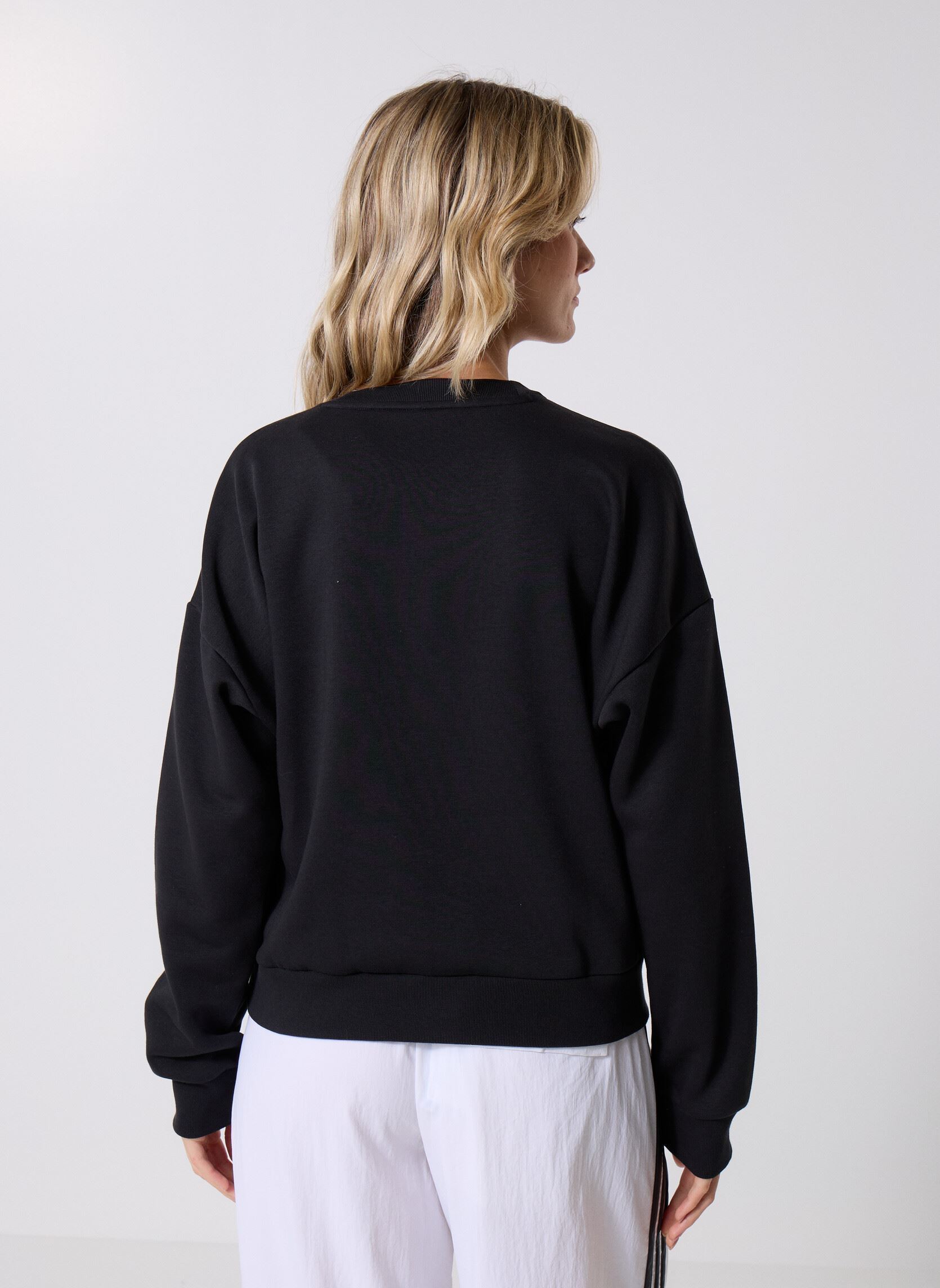 Sweats à capuche W CO PEARL SWT femme noir adidas sportswear Sweats à capuche W CO PEARL SWT femme noir Black
