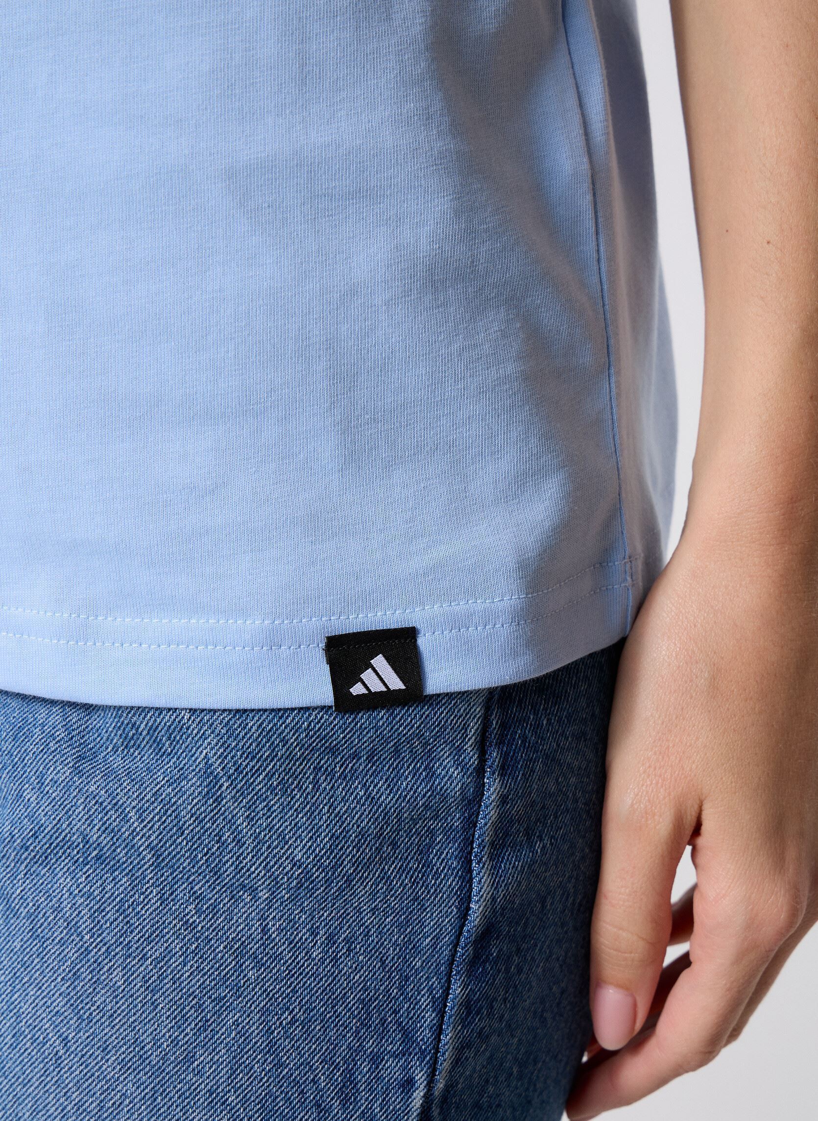 Tee-shirts manches courtes W DDL T femme bleu adidas sportswear Tee-shirts manches courtes W DDL T femme bleu GLOBLU
