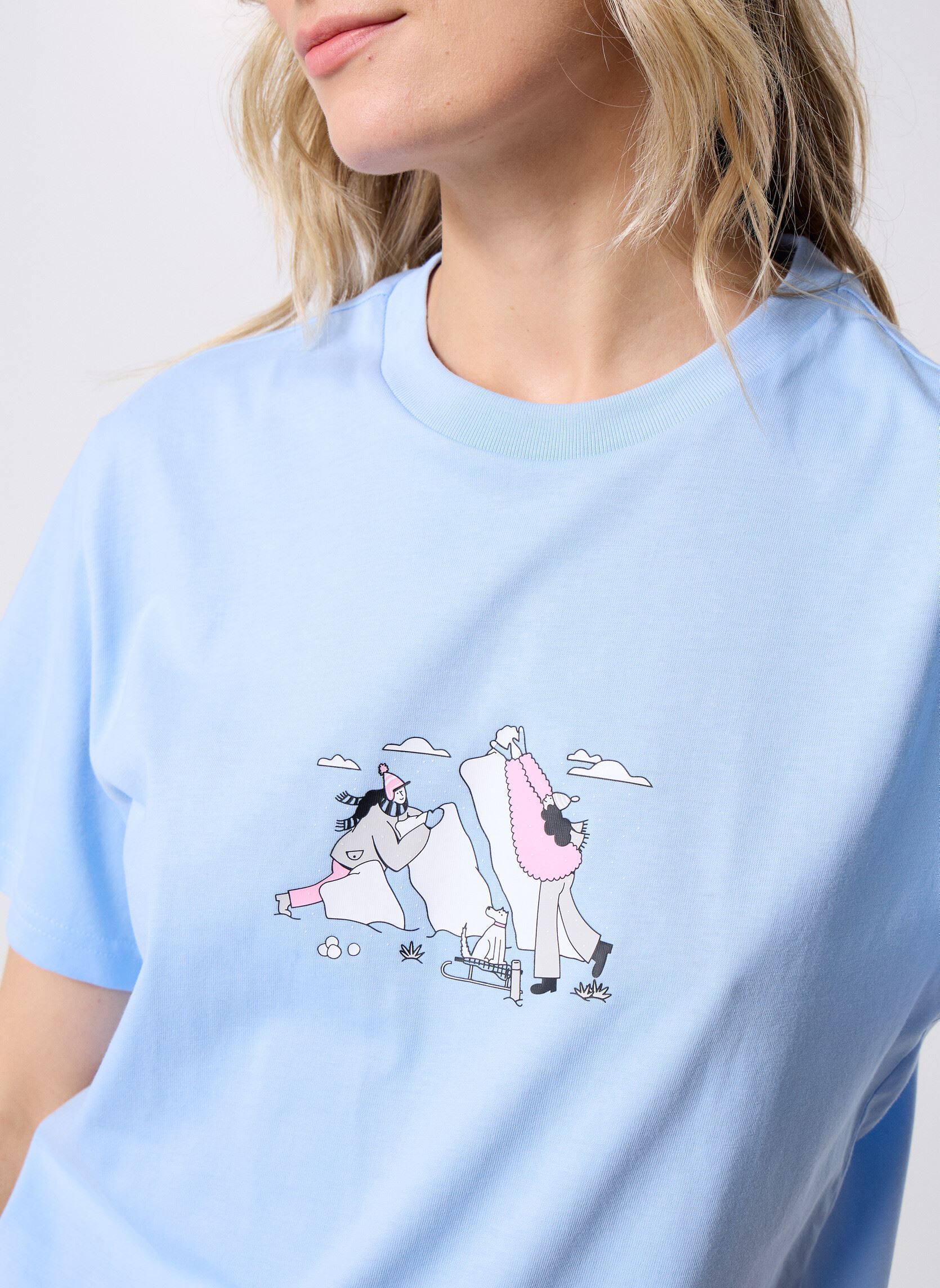 Tee-shirts manches courtes W DDL T femme bleu adidas sportswear Tee-shirts manches courtes W DDL T femme bleu GLOBLU