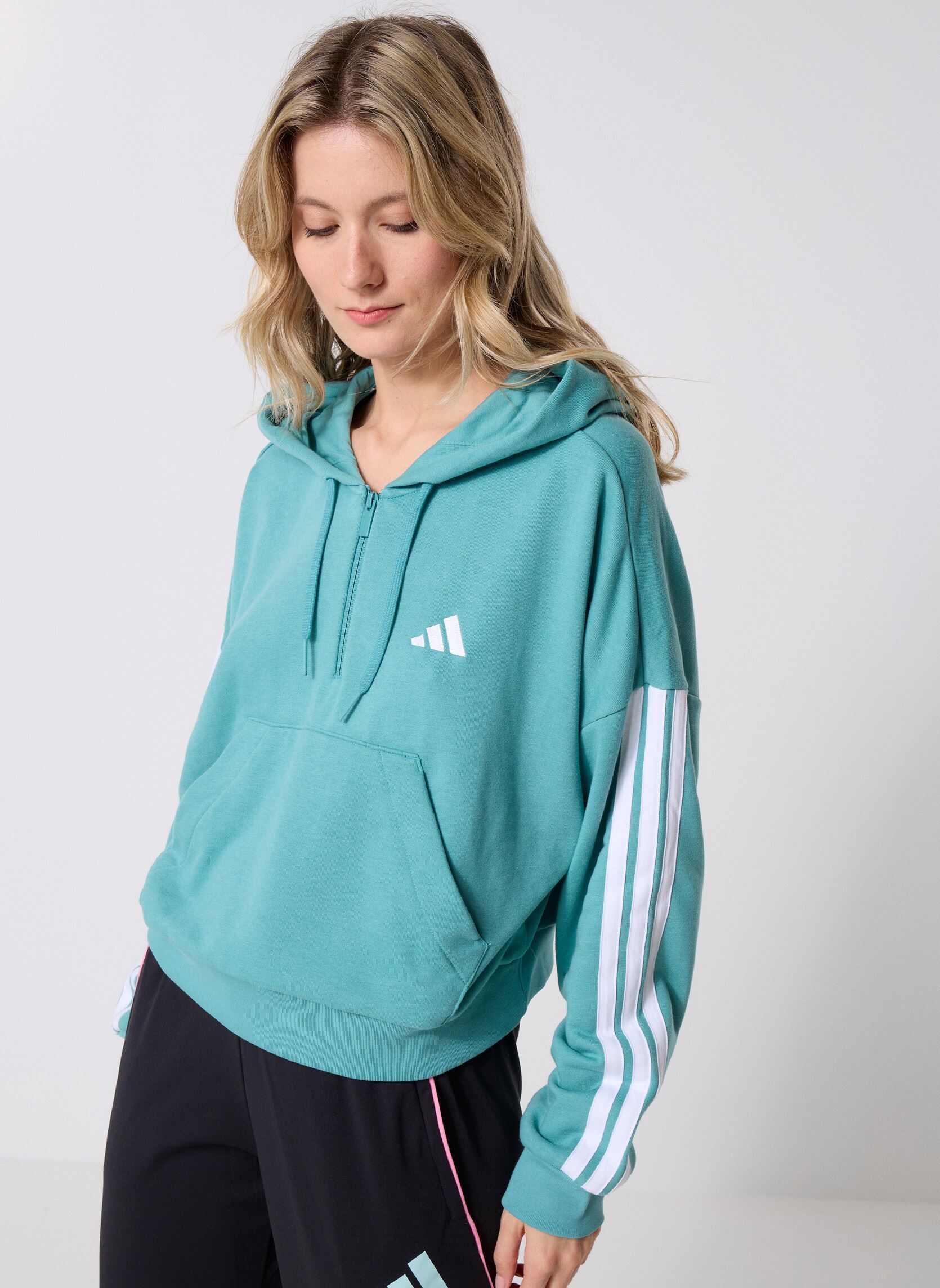 Vêtements adidas sportswear W 3S FT QZ HD pour Femme
