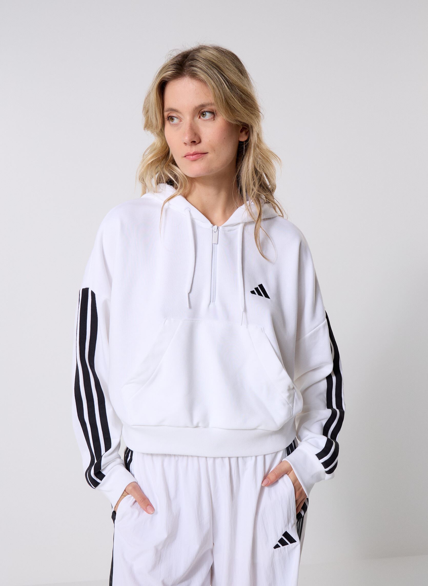 Vêtements adidas sportswear W 3S FT QZ HD pour Femme