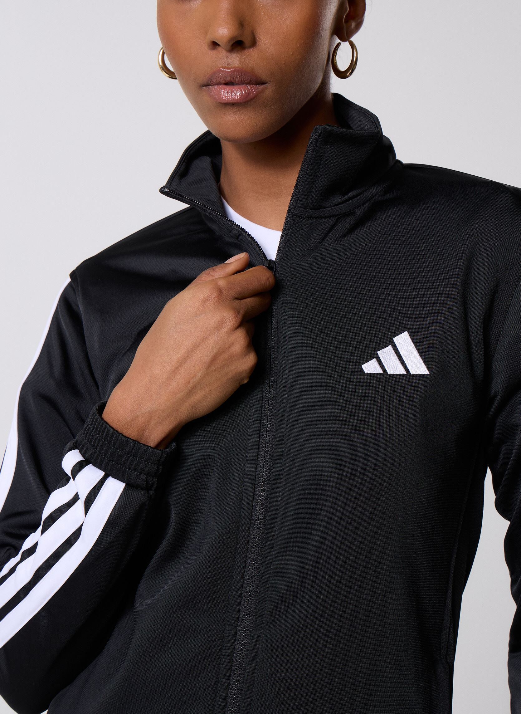 Ensembles W 3S TT TRIC femme noir adidas sportswear Ensembles W 3S TT TRIC femme noir Black/white