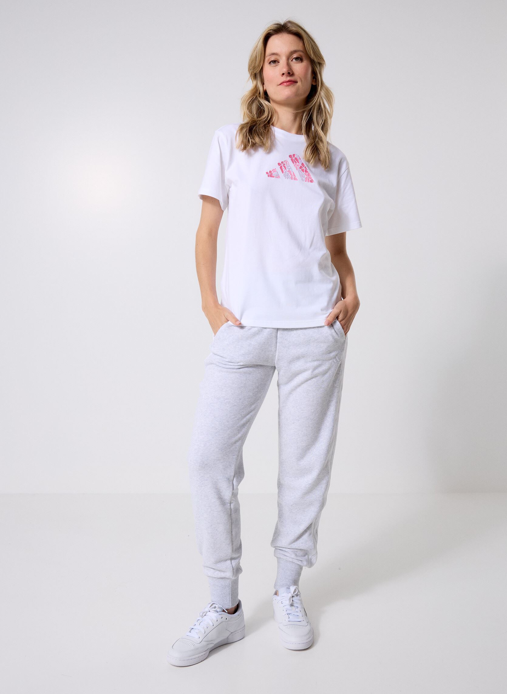 Bas de jogging W CO FT PT femme gris adidas sportswear Bas de jogging W CO FT PT femme gris LGREYH/WHITE