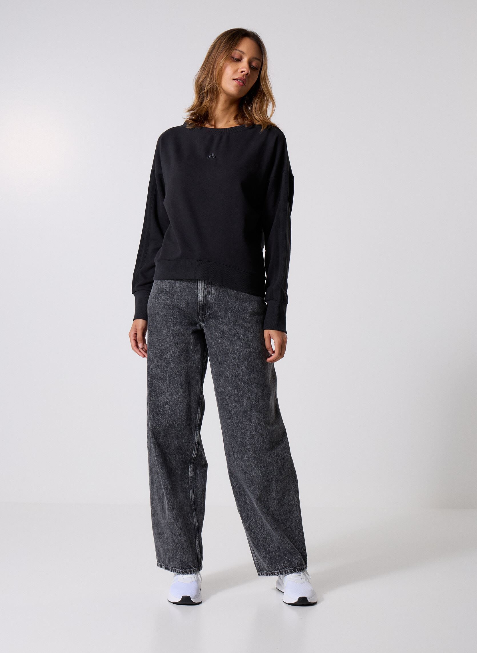 Sweatshirts W CO FT SWT damen schwarz adidas sportswear Sweatshirts W CO FT SWT damen schwarz Black/black