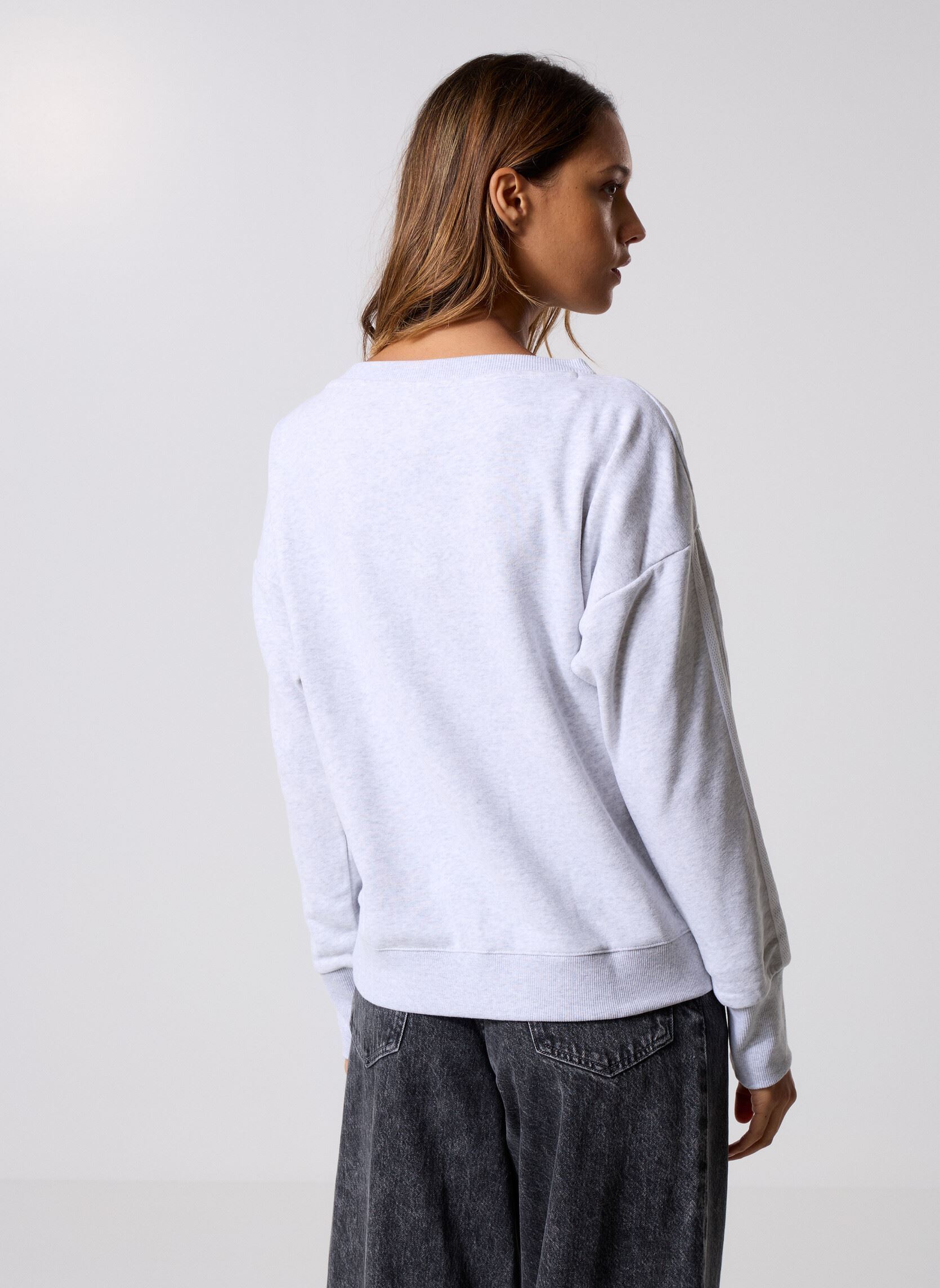 Sweater W CO FT SWT dames grijs adidas sportswear Sweater W CO FT SWT dames grijs LGREYH/WHITE