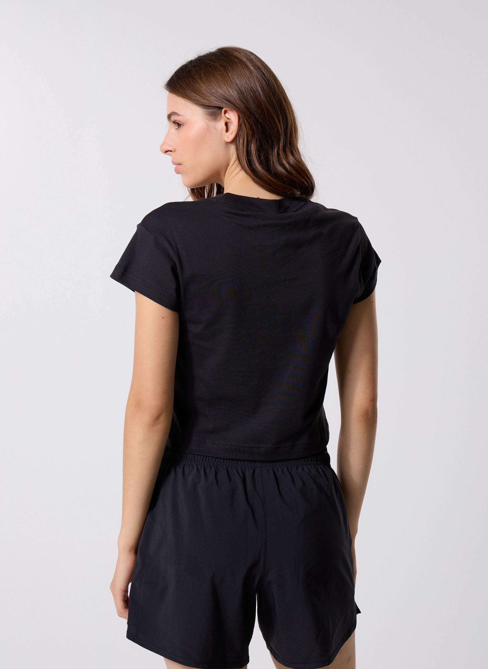 Tee-shirts manches courtes W FI SL BB TEE femme noir adidas sportswear Tee-shirts manches courtes W FI SL BB TEE femme noir Black