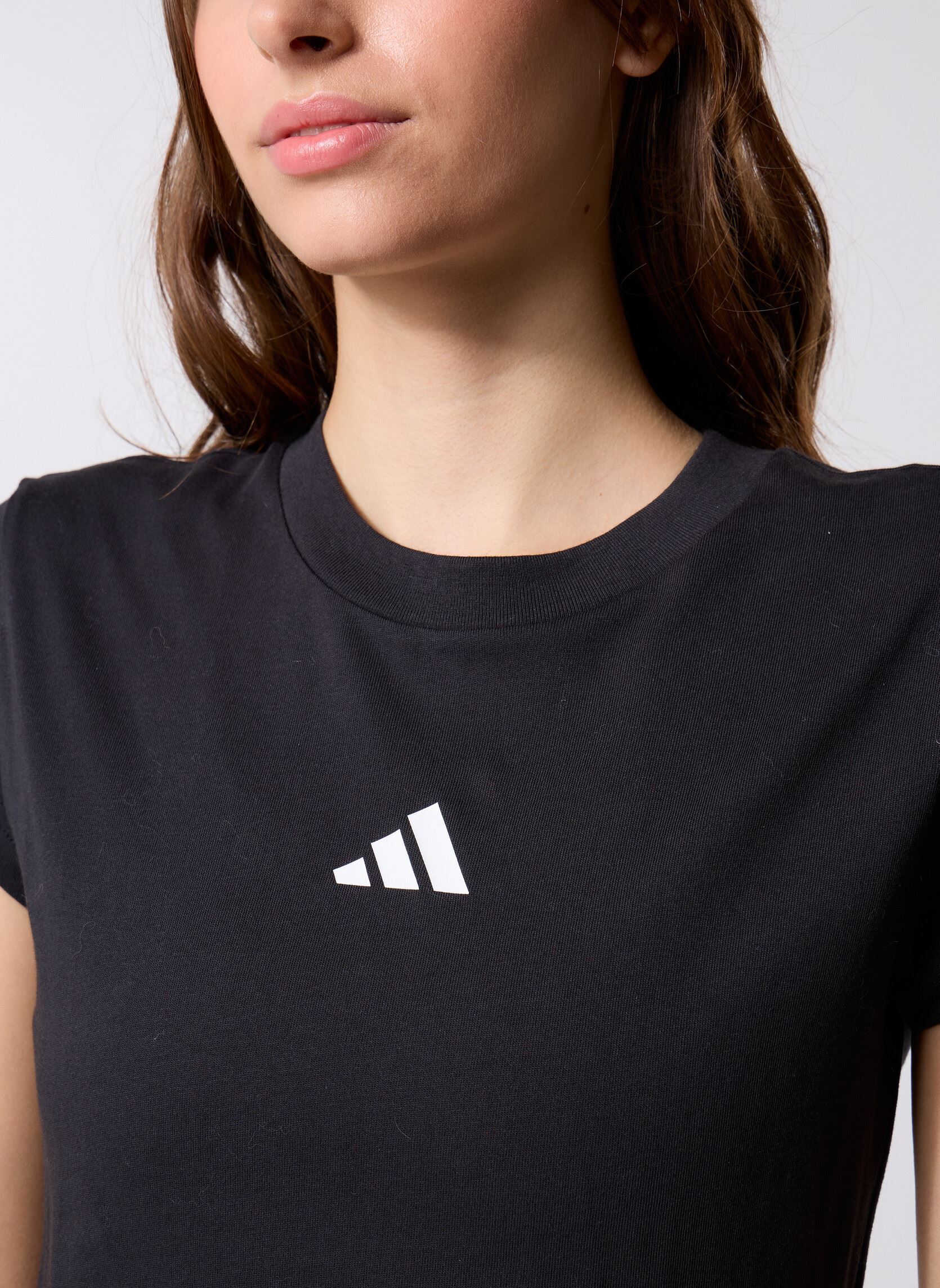 Tee-shirts manches courtes W FI SL BB TEE femme noir adidas sportswear Tee-shirts manches courtes W FI SL BB TEE femme noir Black