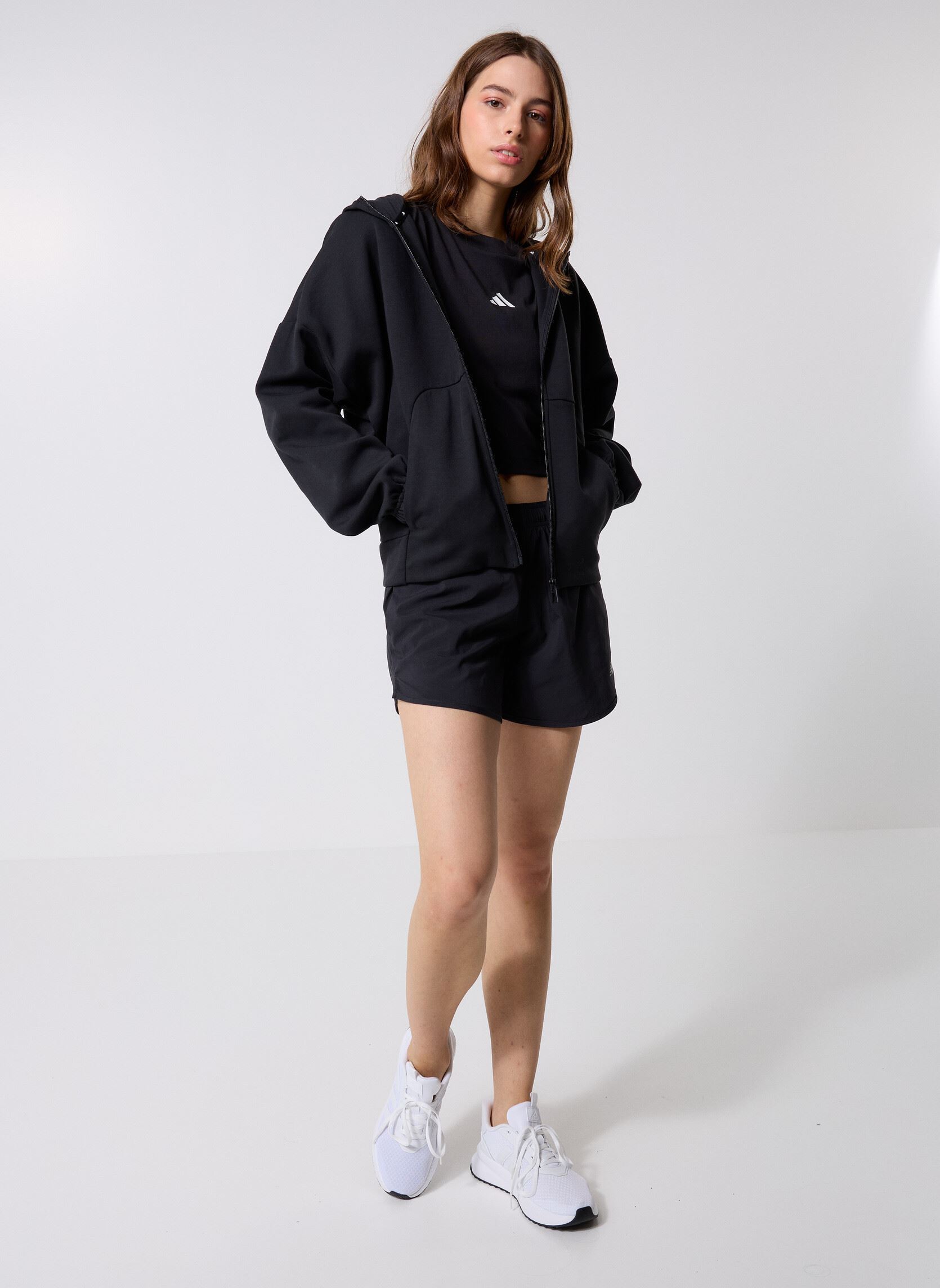Jersey con capucha W FI SL FZ HD mujer negro adidas sportswear Jersey con capucha W FI SL FZ HD mujer negro BLACK