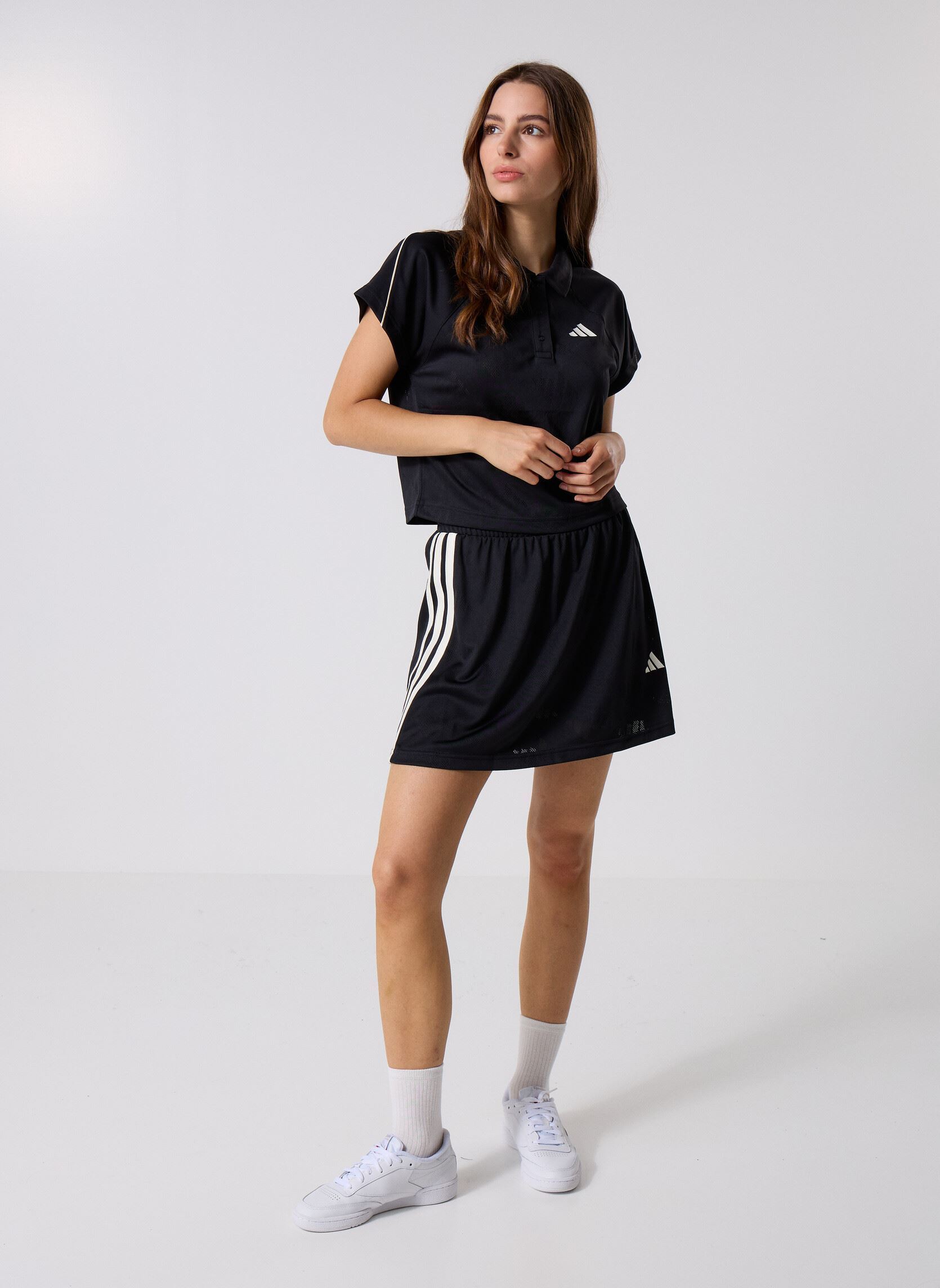 Polo a maniche corte W STA SEAS TOP donna nero adidas sportswear Polo a maniche corte W STA SEAS TOP donna nero Black/Owhite