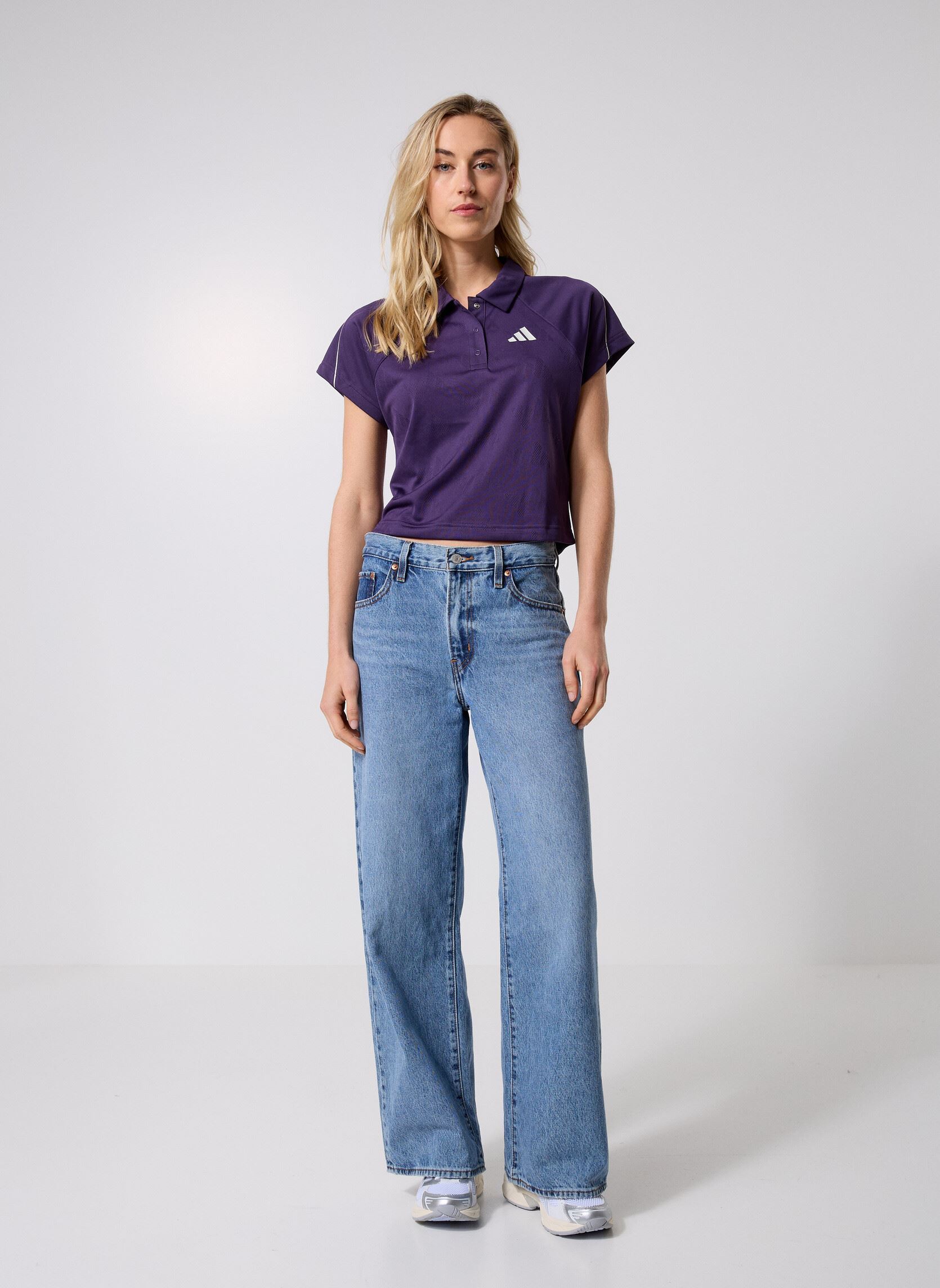 Kurzarm-Poloshirts W STA SEAS TOP damen bordeaux adidas sportswear Kurzarm-Poloshirts W STA SEAS TOP damen bordeaux Aurplu/Orbgry