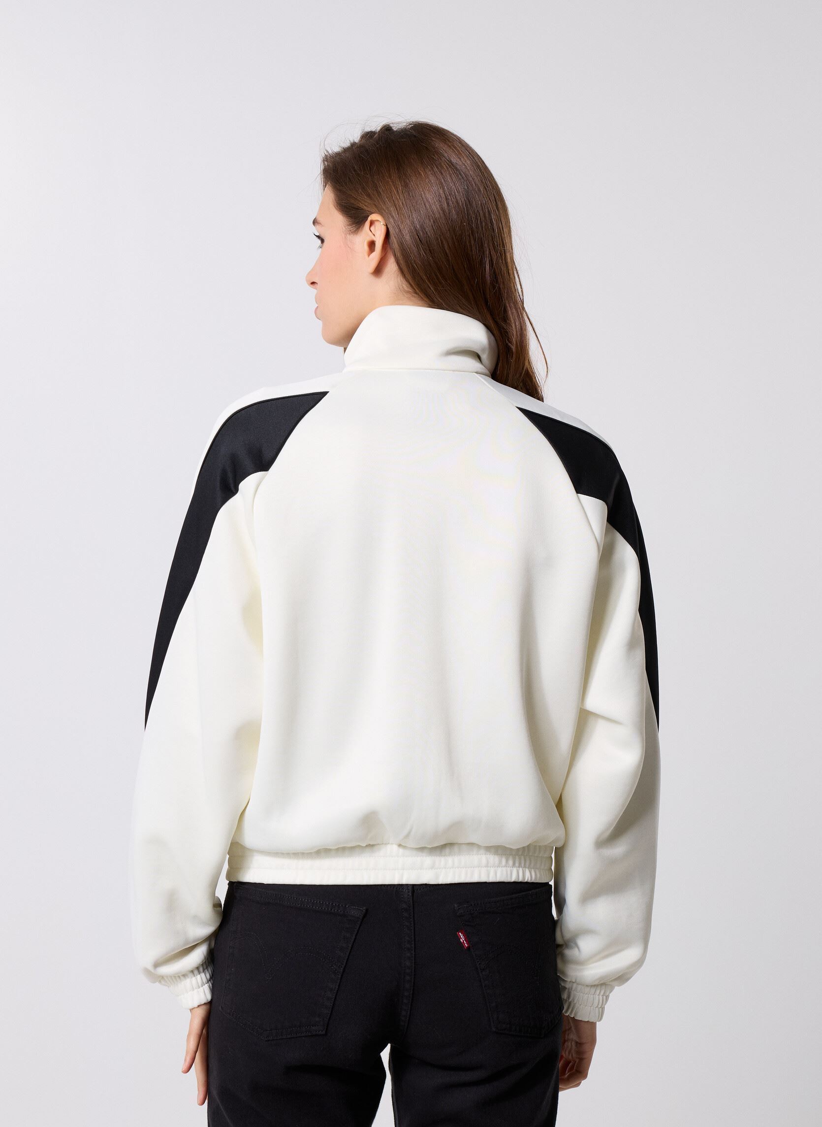 Sweatshirts mit Reißverschluss W STADIUM TT damen weiß adidas sportswear Sweatshirts mit Reißverschluss W STADIUM TT damen weiß Owhite/Black