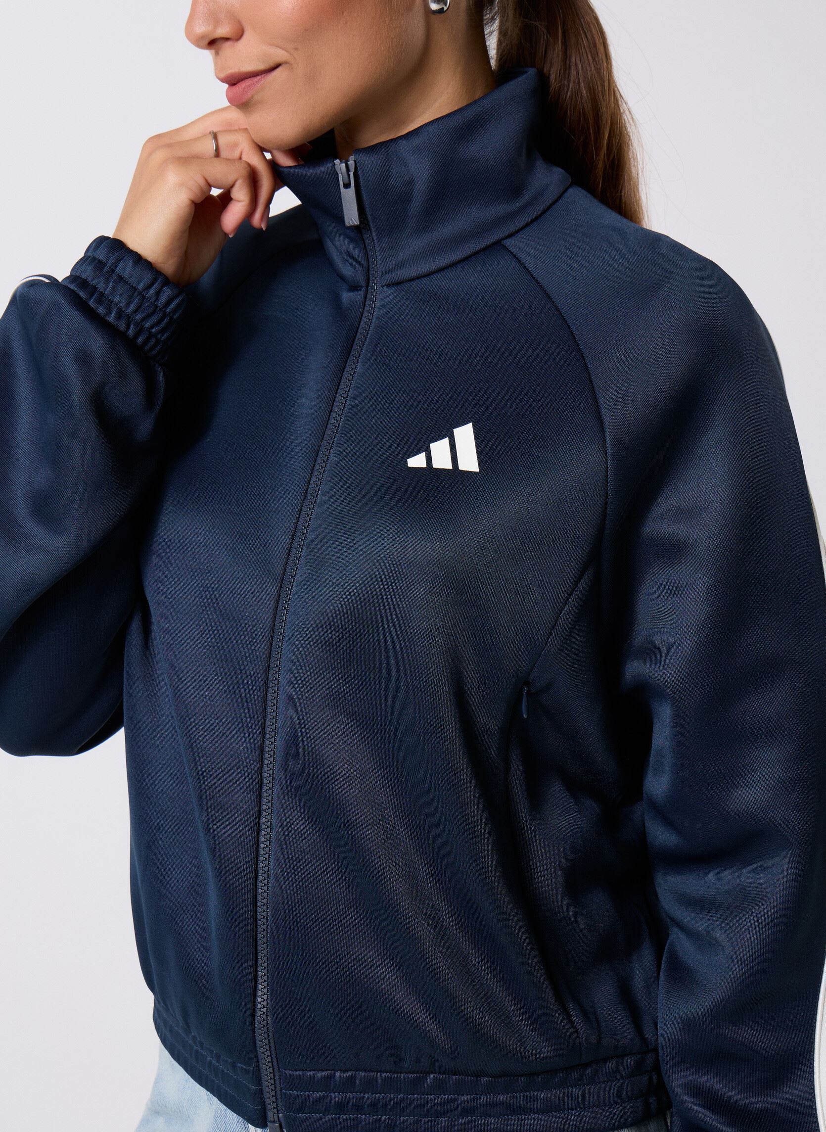 Sudaderas con cremallera W STADIUM TT mujer azul adidas sportswear Sudaderas con cremallera W STADIUM TT mujer azul AURINK/OWHITE