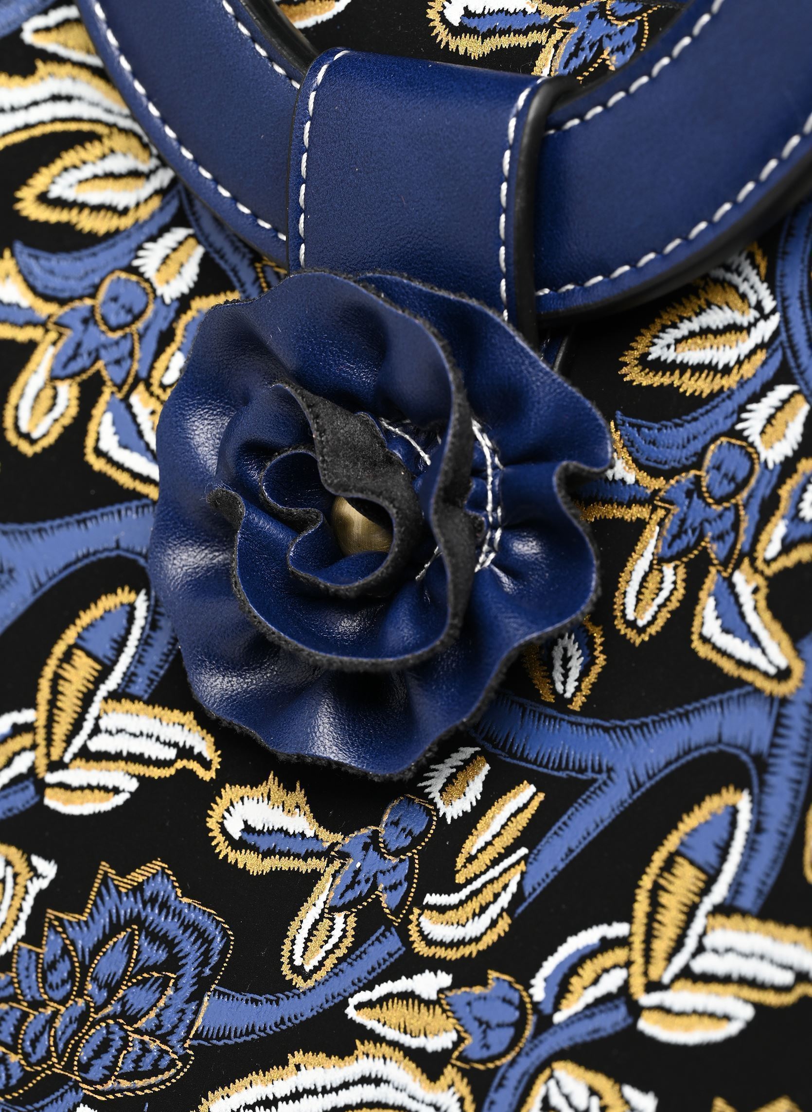 Sac à Main Femme LAURA VITA Astry - Bandoulière Réglable - Motif Fleurs - Dimensions 29x20x10 Cm