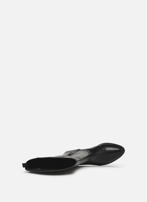 Bottes Cuir Noir à Genou Bronx New-Aladin - Taille 39, Haute Tige, Style Cowboy Pour Femmes