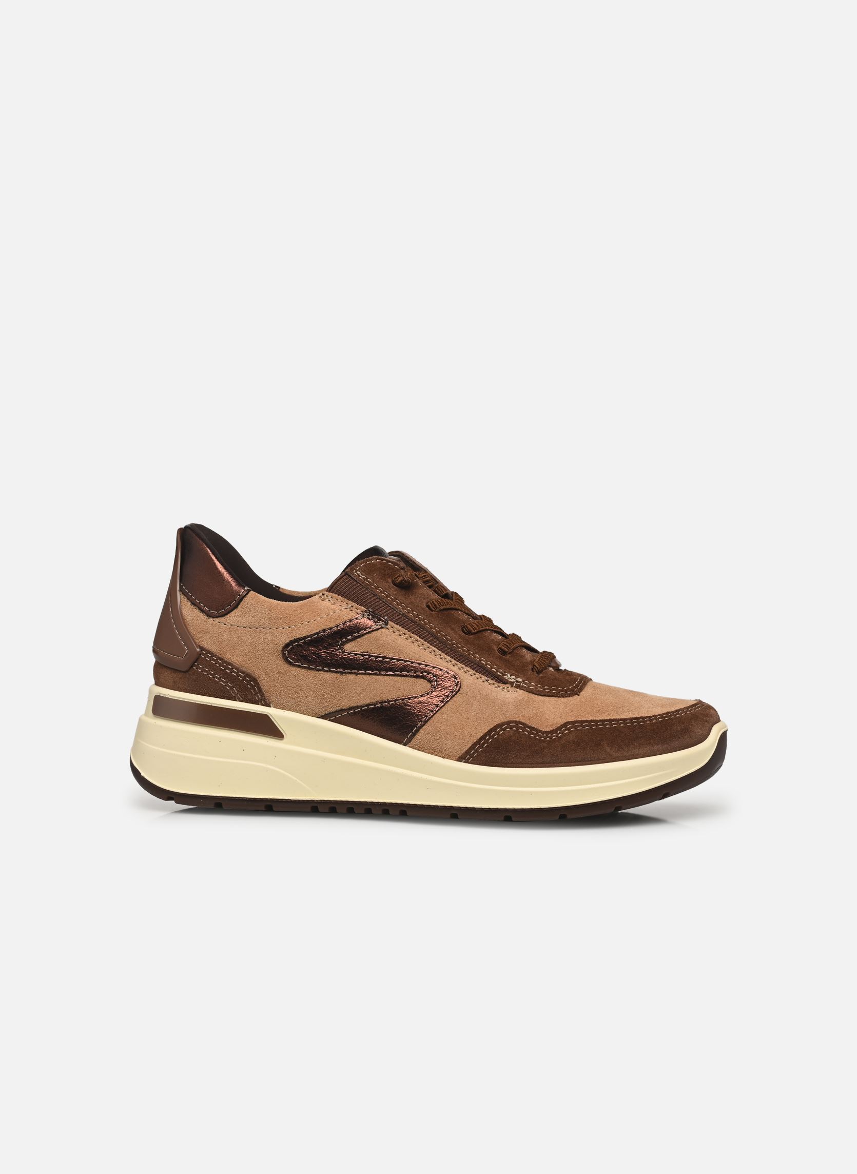 Baskets compensées GARDA 12-57701 femme marron Ara Baskets compensées GARDA 12-57701 femme marron MOCCA,BISCUIT