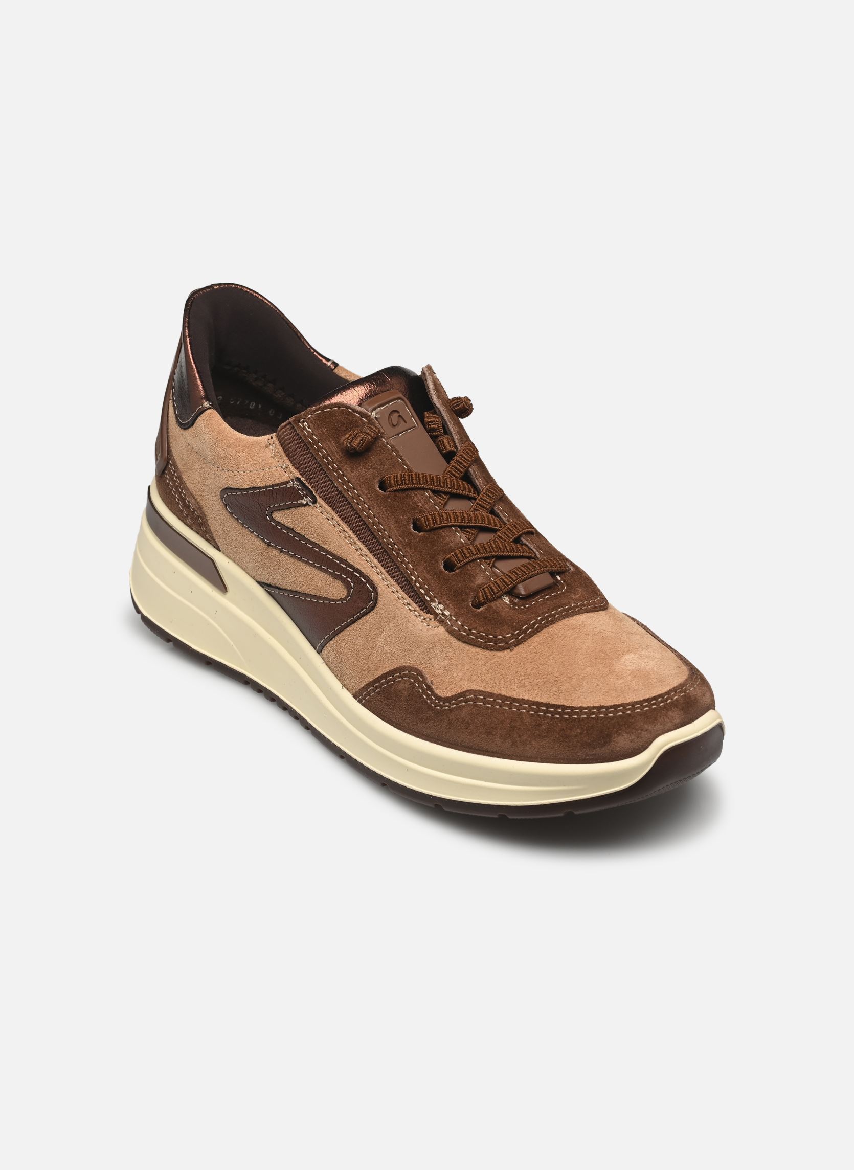 Baskets compensées GARDA 12-57701 femme marron Ara Baskets compensées GARDA 12-57701 femme marron MOCCA,BISCUIT