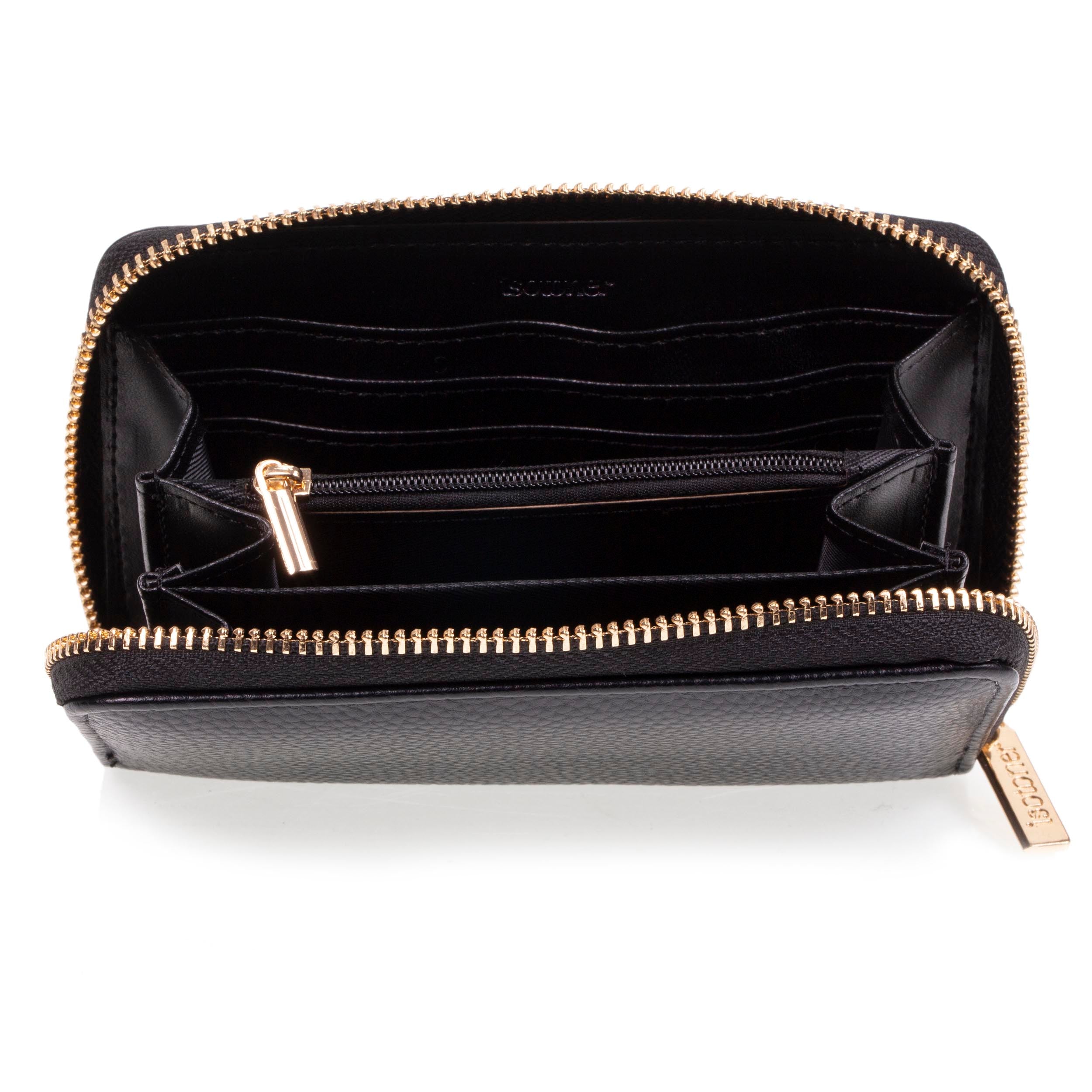 Portefeuilles Portefeuille Femme zippé Noir femme noir Isotoner Portefeuilles Portefeuille Femme zippé Noir femme noir Noir verni