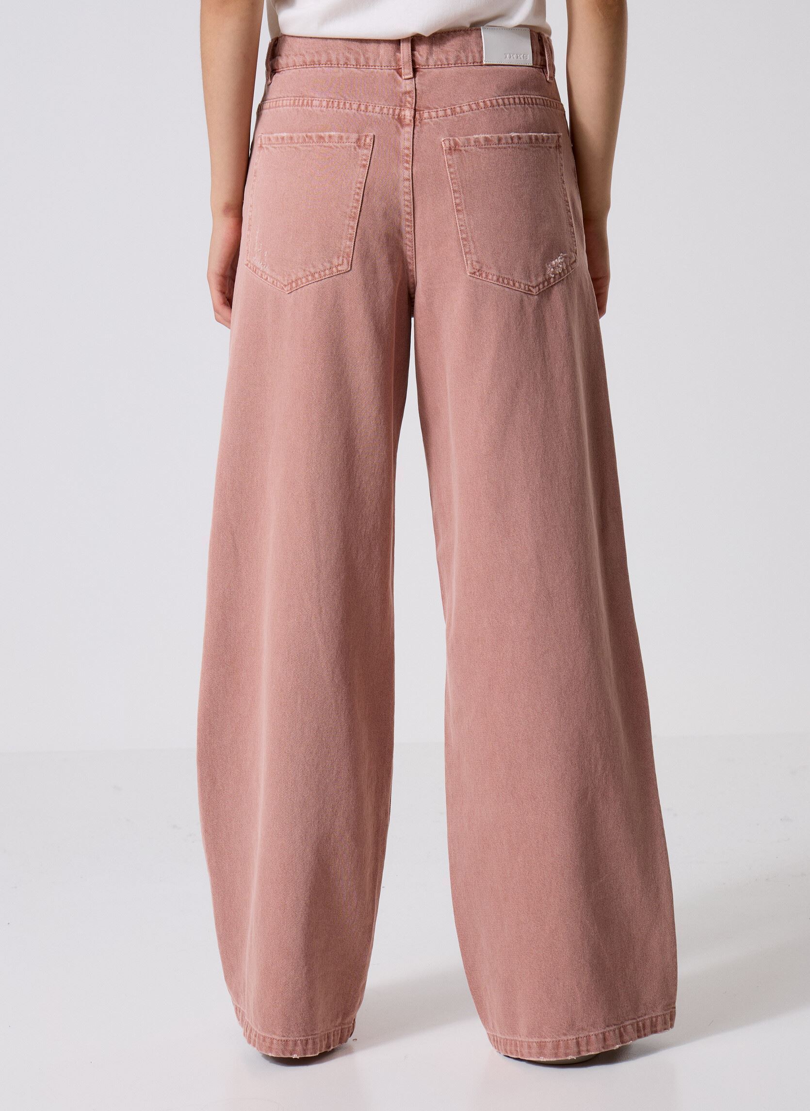 Wijde jeans / Flared Jeans B229005 dames roze IKKS Women Wijde jeans / Flared Jeans B229005 dames roze 31-ROSE POUDRÉ