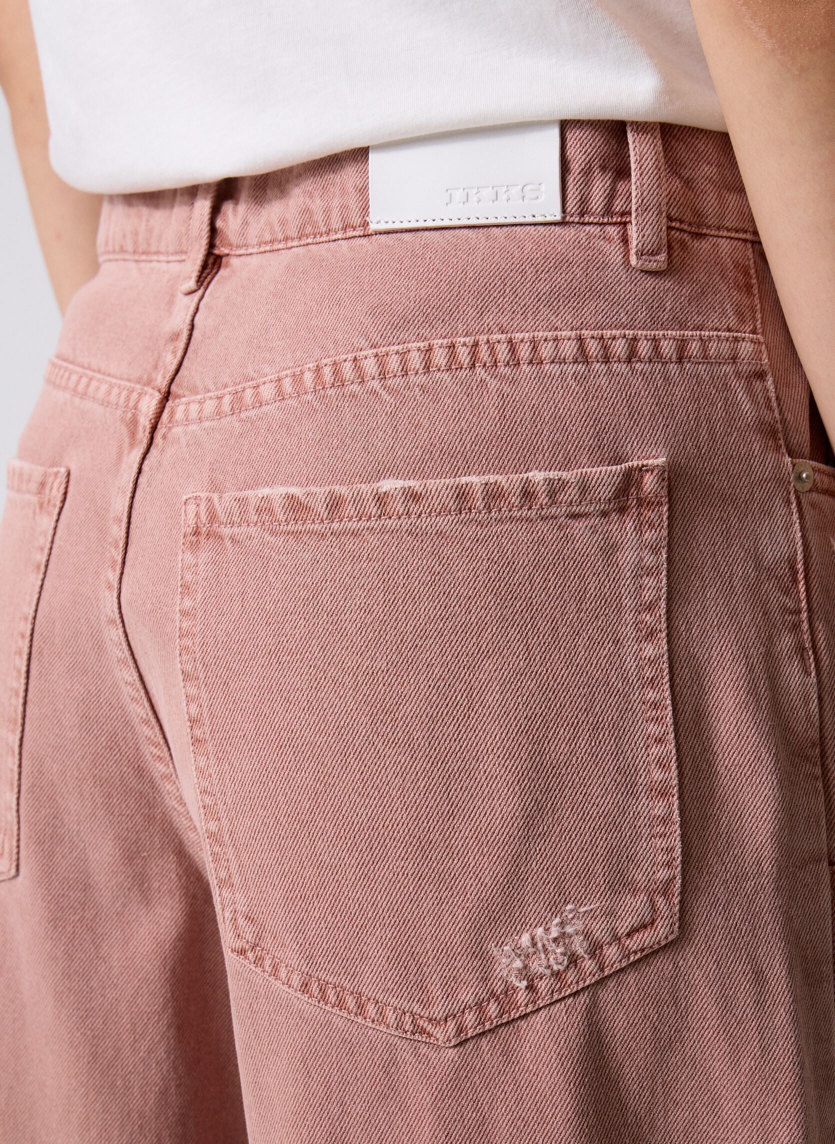 Wijde jeans / Flared Jeans B229005 dames roze IKKS Women Wijde jeans / Flared Jeans B229005 dames roze 31-ROSE POUDRÉ