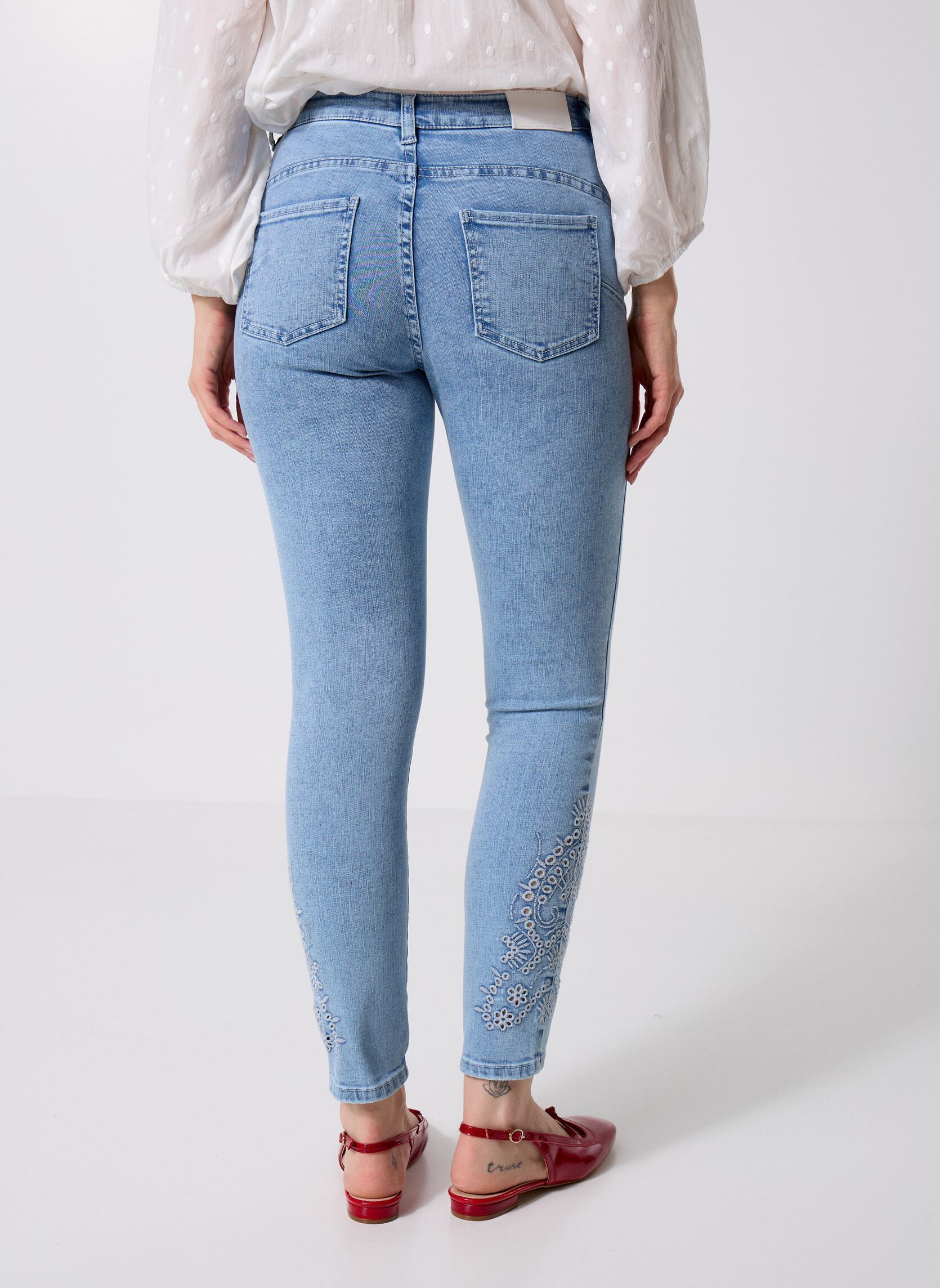 Rechte jeans / Straight Leg Jeans B229035 dames blauw IKKS Women Rechte jeans / Straight Leg Jeans B229035 dames blauw 43-TURQUOISE