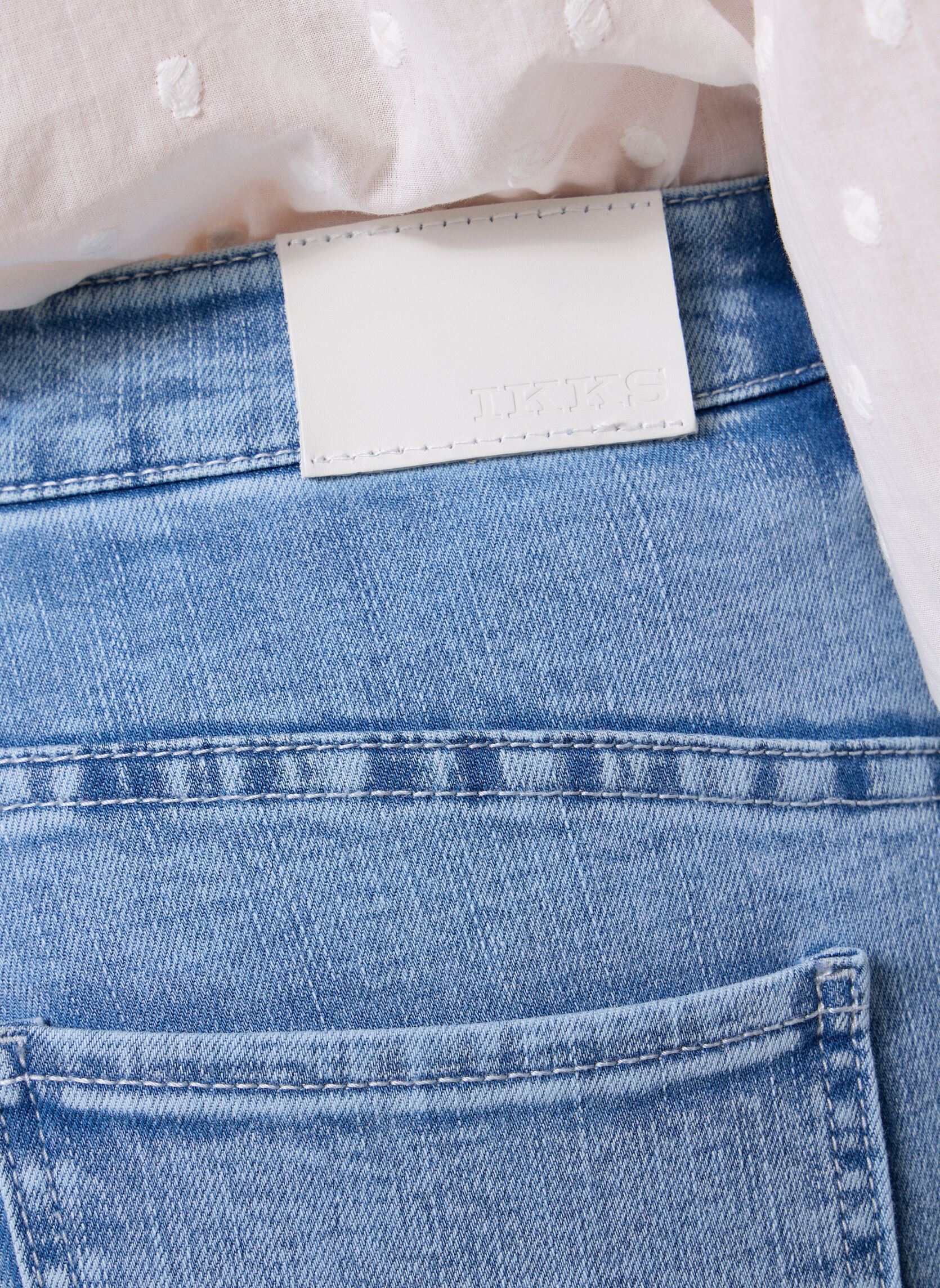 Rechte jeans / Straight Leg Jeans B229035 dames blauw IKKS Women Rechte jeans / Straight Leg Jeans B229035 dames blauw 43-TURQUOISE